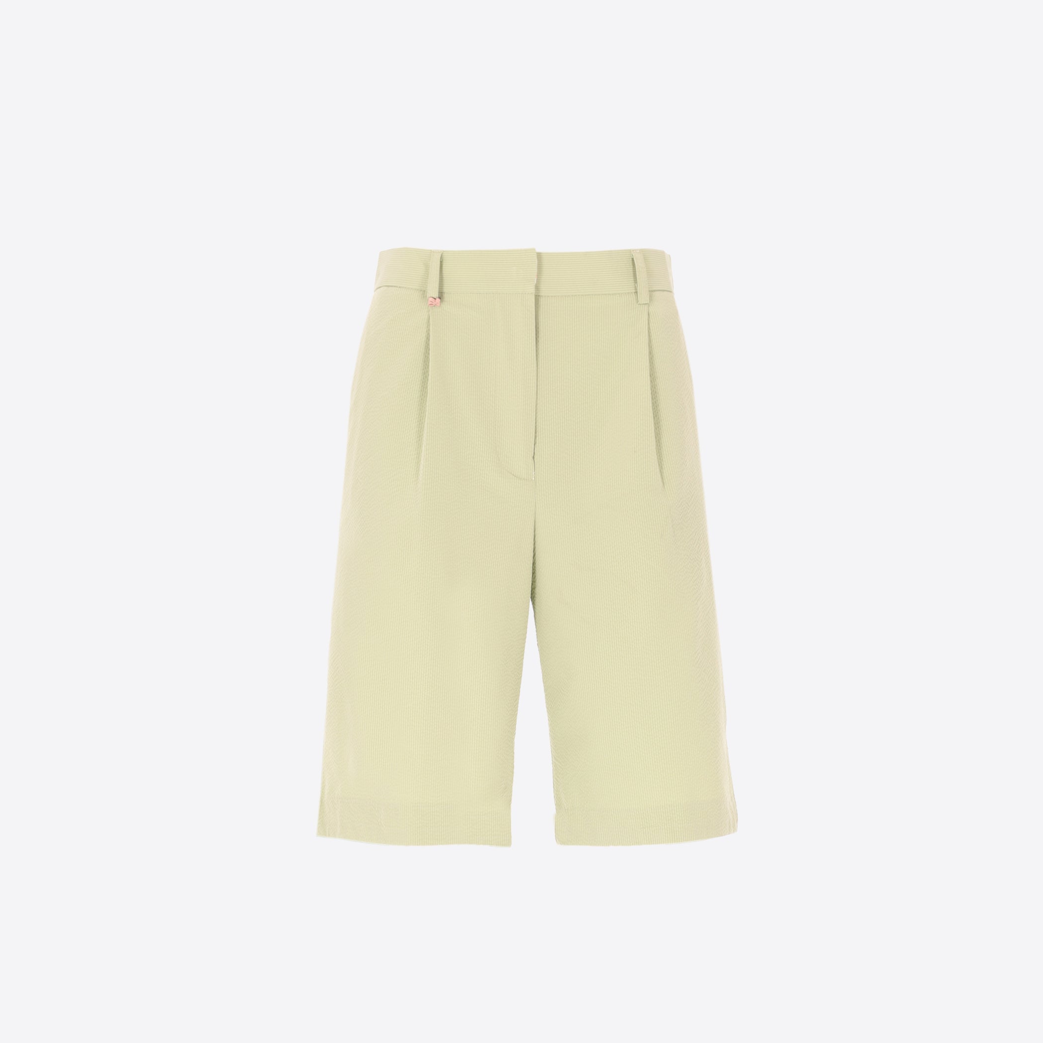 Bermuda Arezzo In Tessuto Goffrato A Righe Sottili Super Comfort - Woman