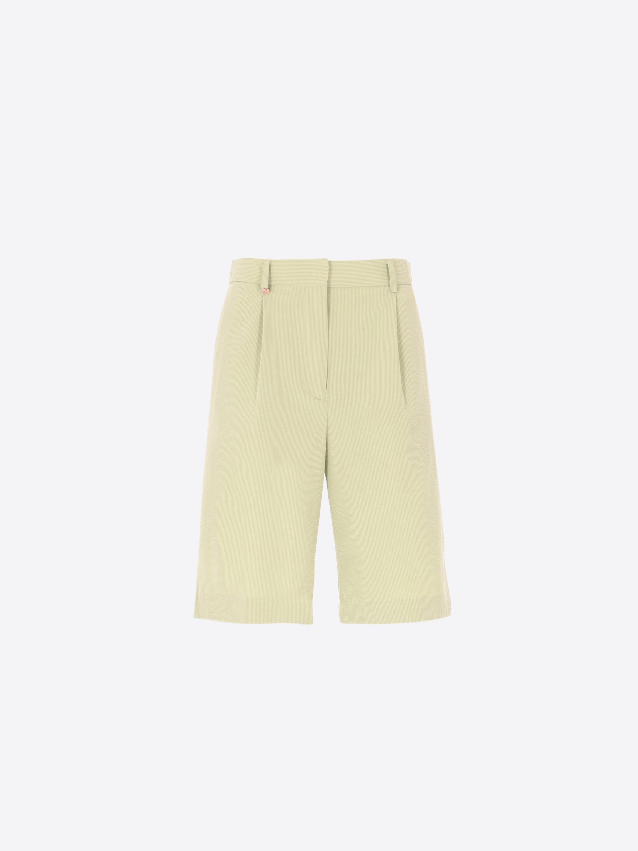 Bermuda Arezzo In Super-Comfort Embossed Fine-Striped Fabric - Woman