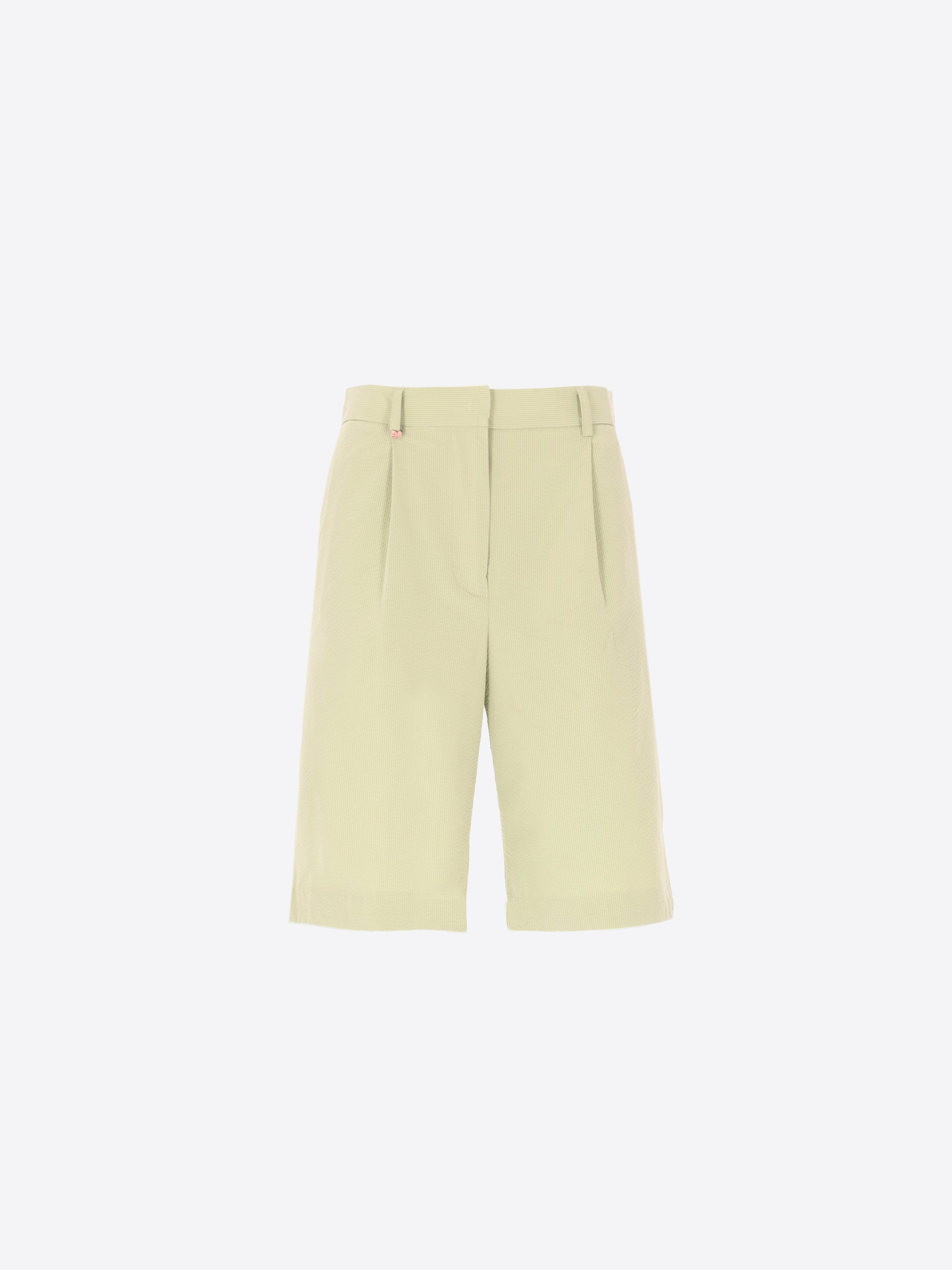Bermuda Arezzo In Tessuto Goffrato A Righe Sottili Super Comfort - Woman