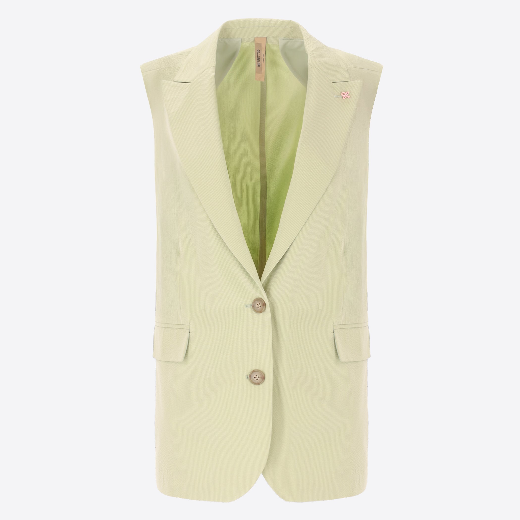 Gilet Semi Sartoriale Arezzo In Tessuto Goffrato A Righe Sottili Super Comfort - Woman