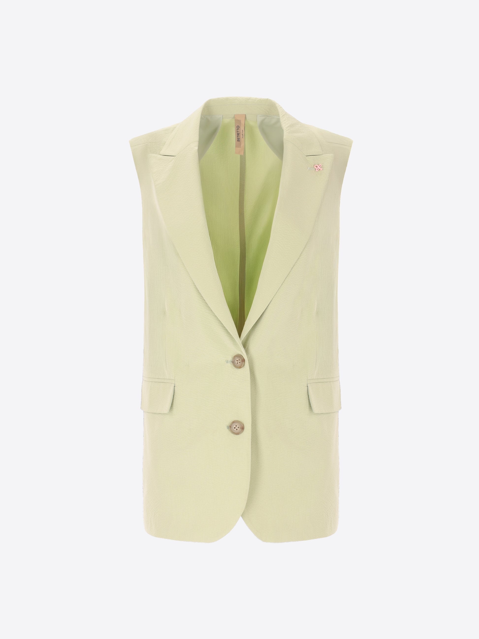 Gilet Semi Sartoriale Arezzo In Tessuto Goffrato A Righe Sottili Super Comfort - Woman