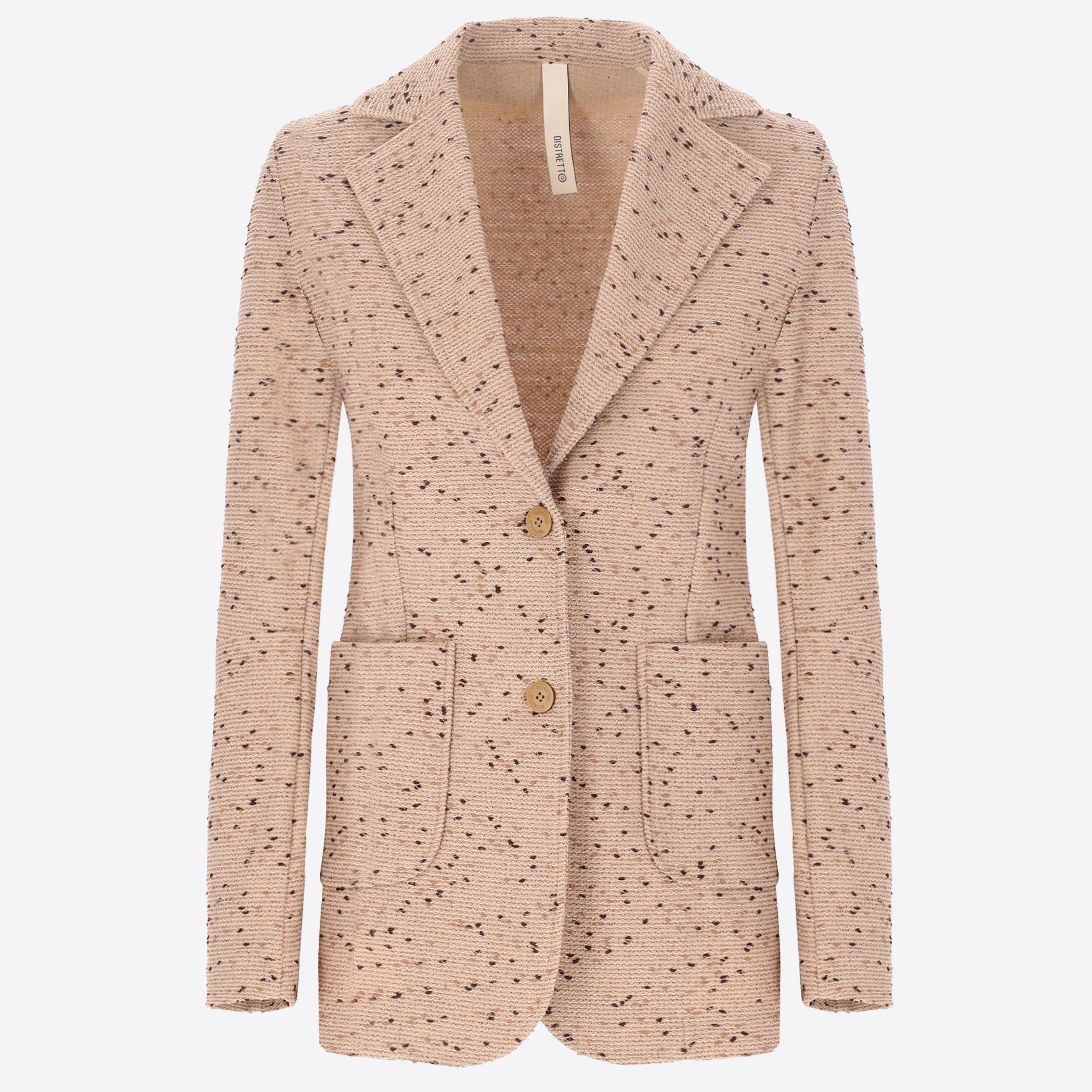 Super-Comfort Buttoned Cotton-Viscose Jersey Men's Jacket Bamboo - Woman