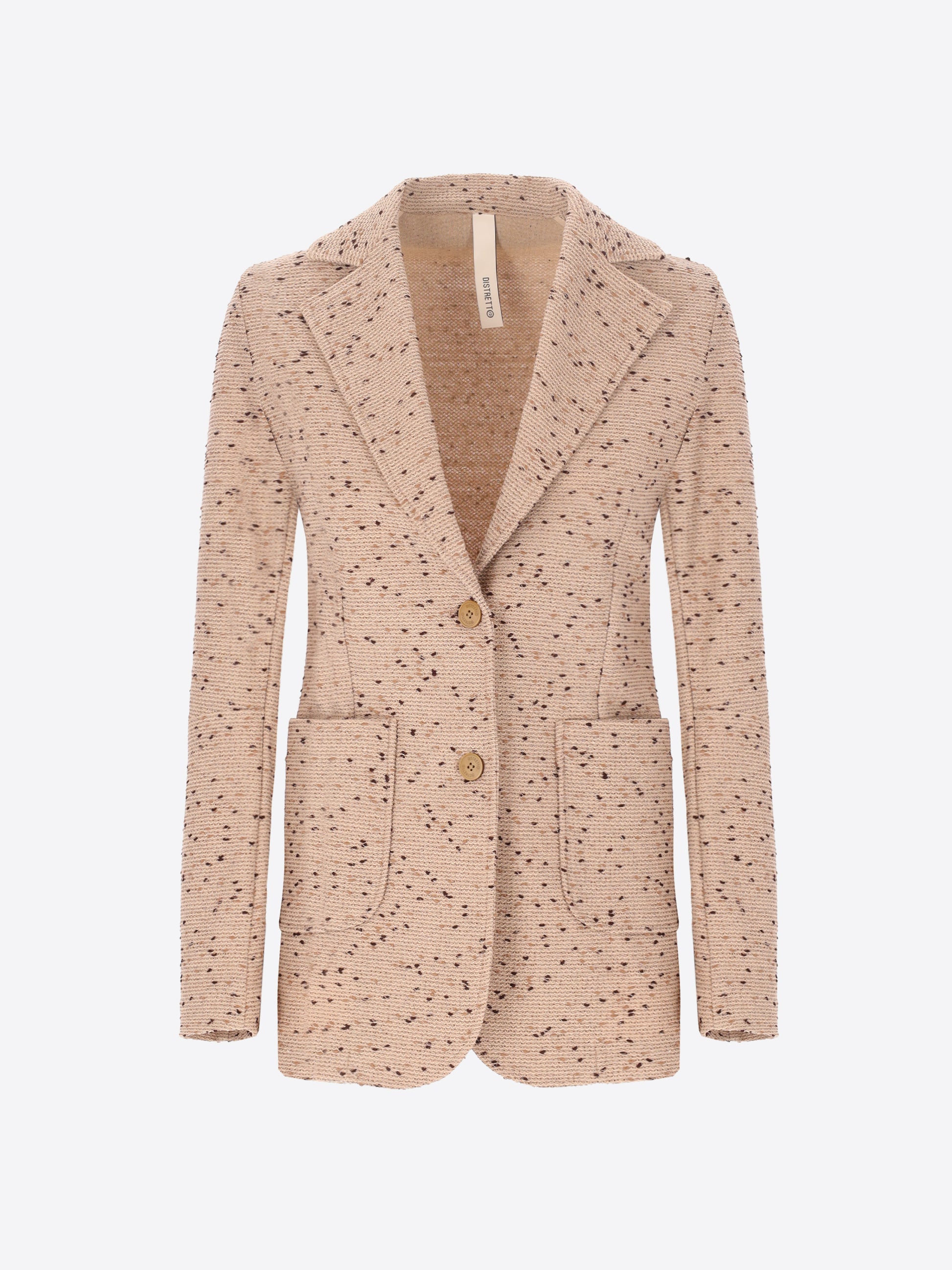 Super-Comfort Buttoned Cotton-Viscose Jersey Men's Jacket Bamboo - Woman