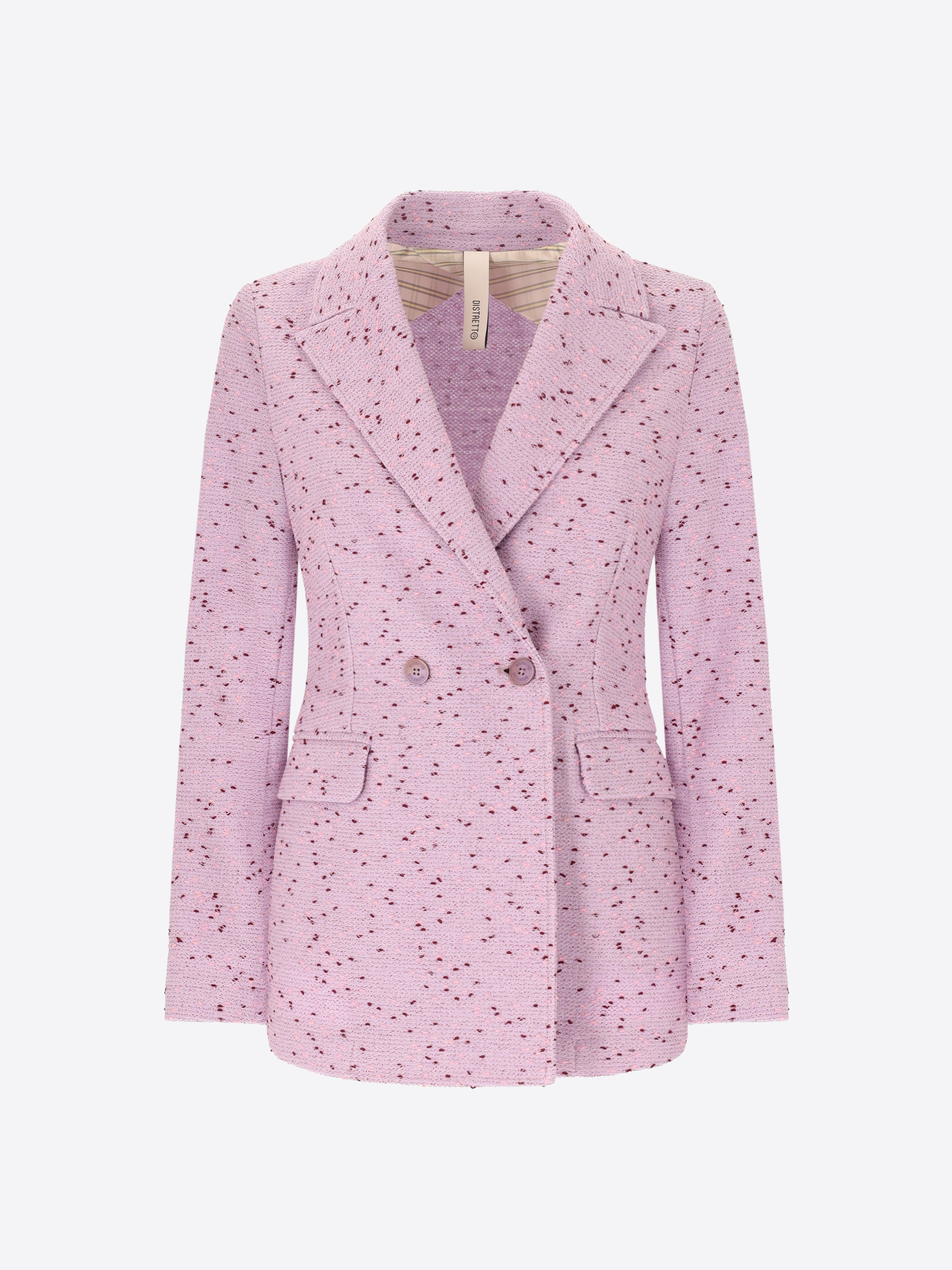 Bamboo Doppelreihige Jacke Aus Super-Comfort Strukturiertem Baumwoll-Viskose-Jersey - Woman