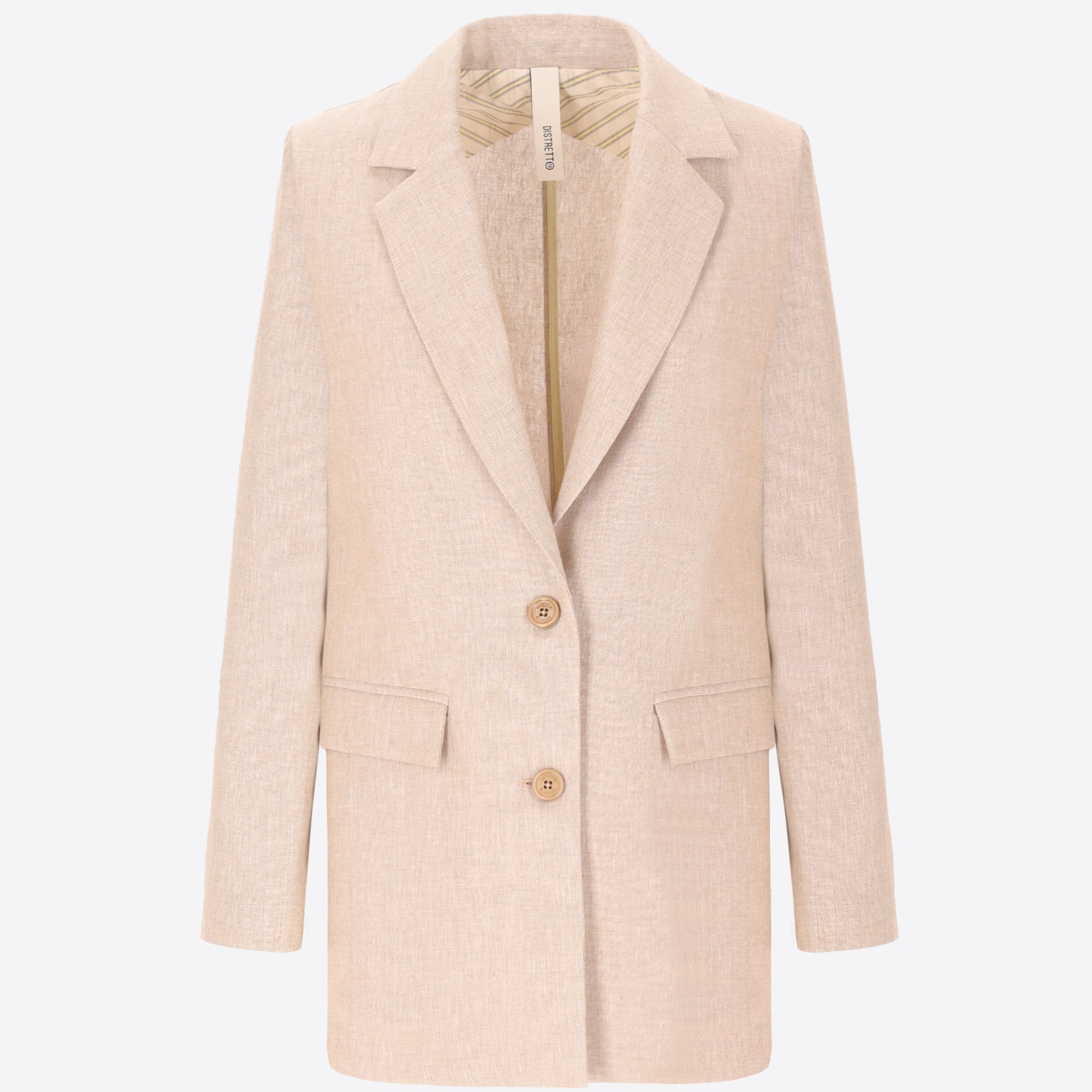 Linen-Blend Mélange Canvas Men's Jacket Certo - Woman