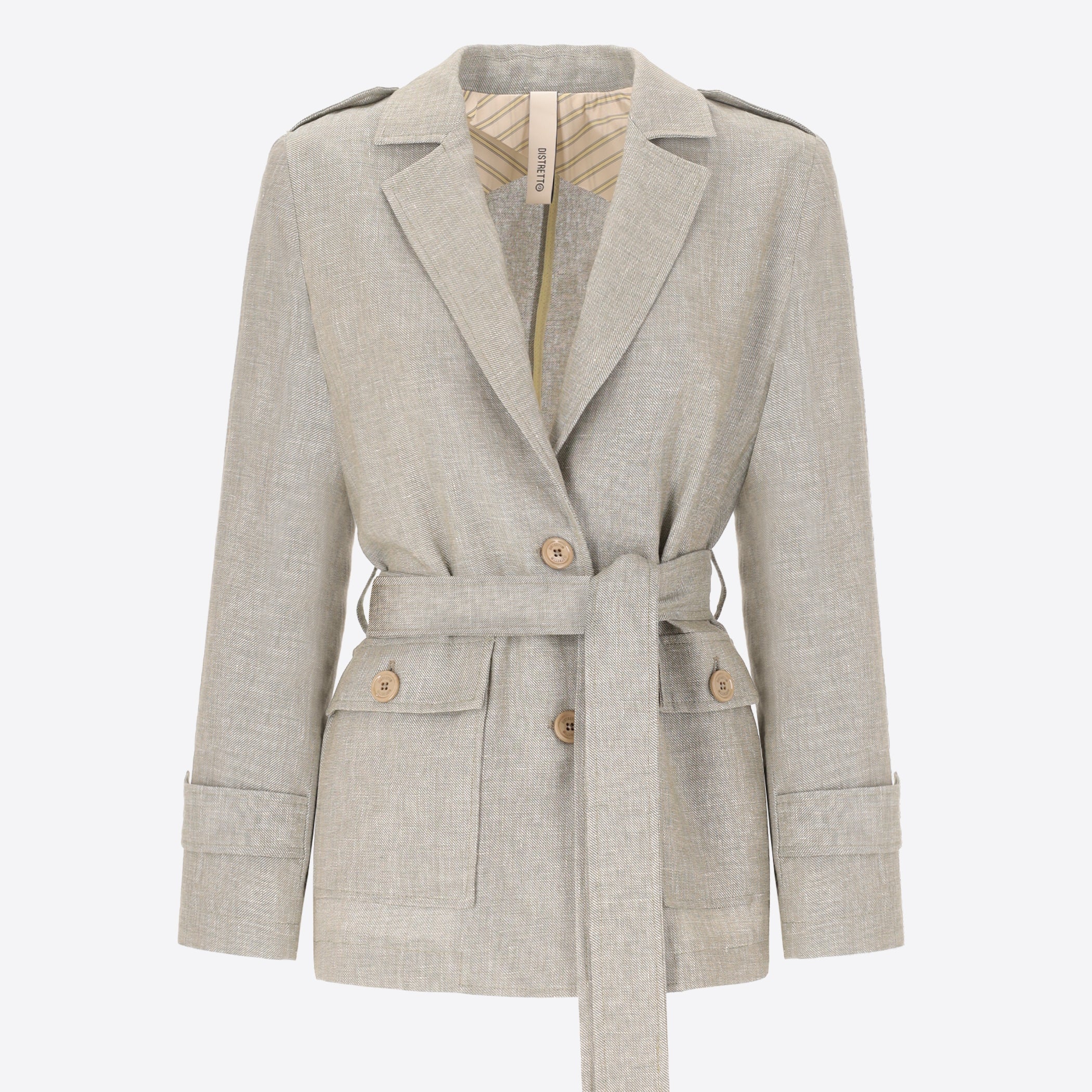 Certo Sahariana-Jacke Aus Mélange Leinenmisch-Canvas - Woman