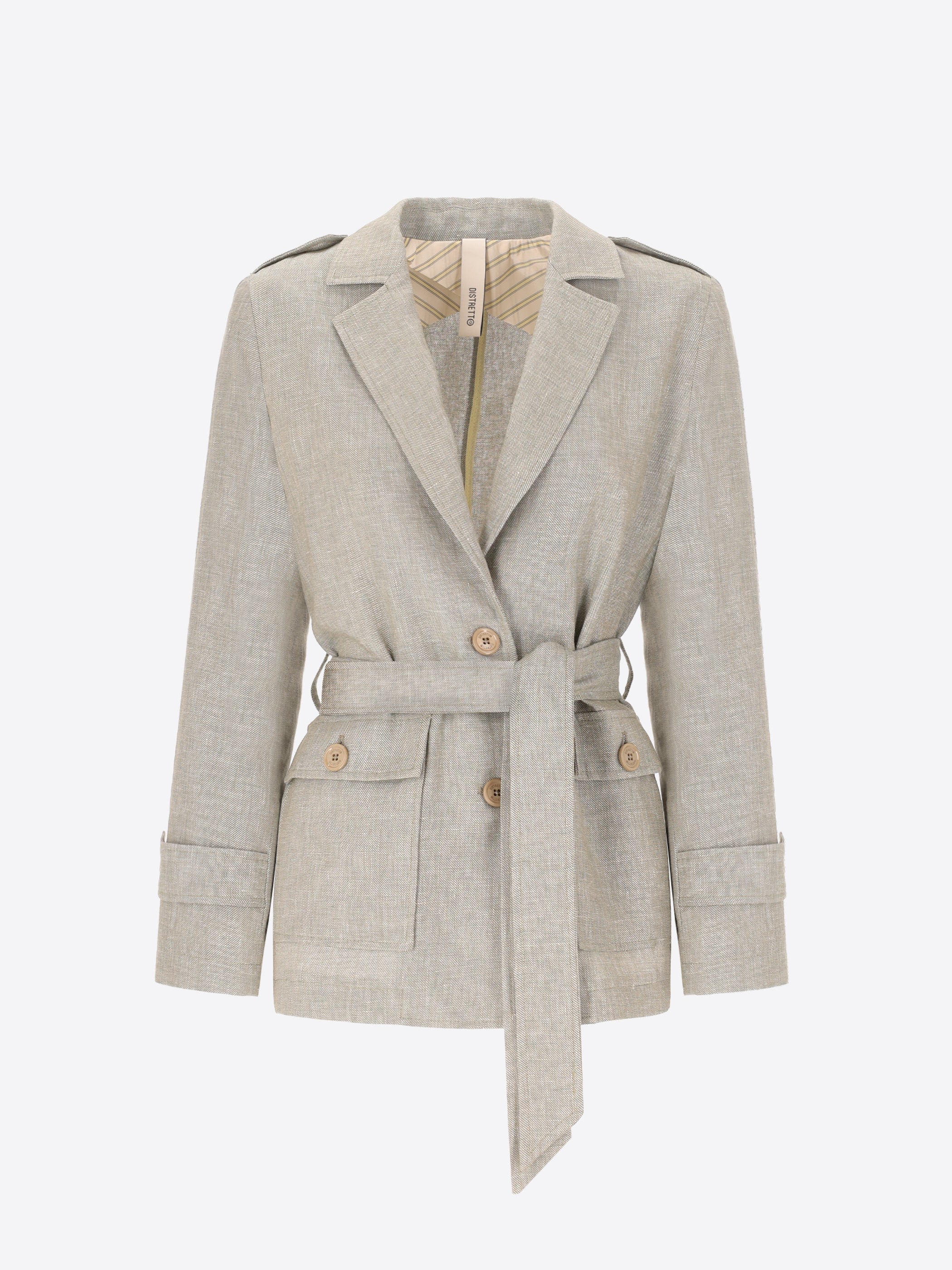 Certo Sahariana-Jacke Aus Mélange Leinenmisch-Canvas - Woman