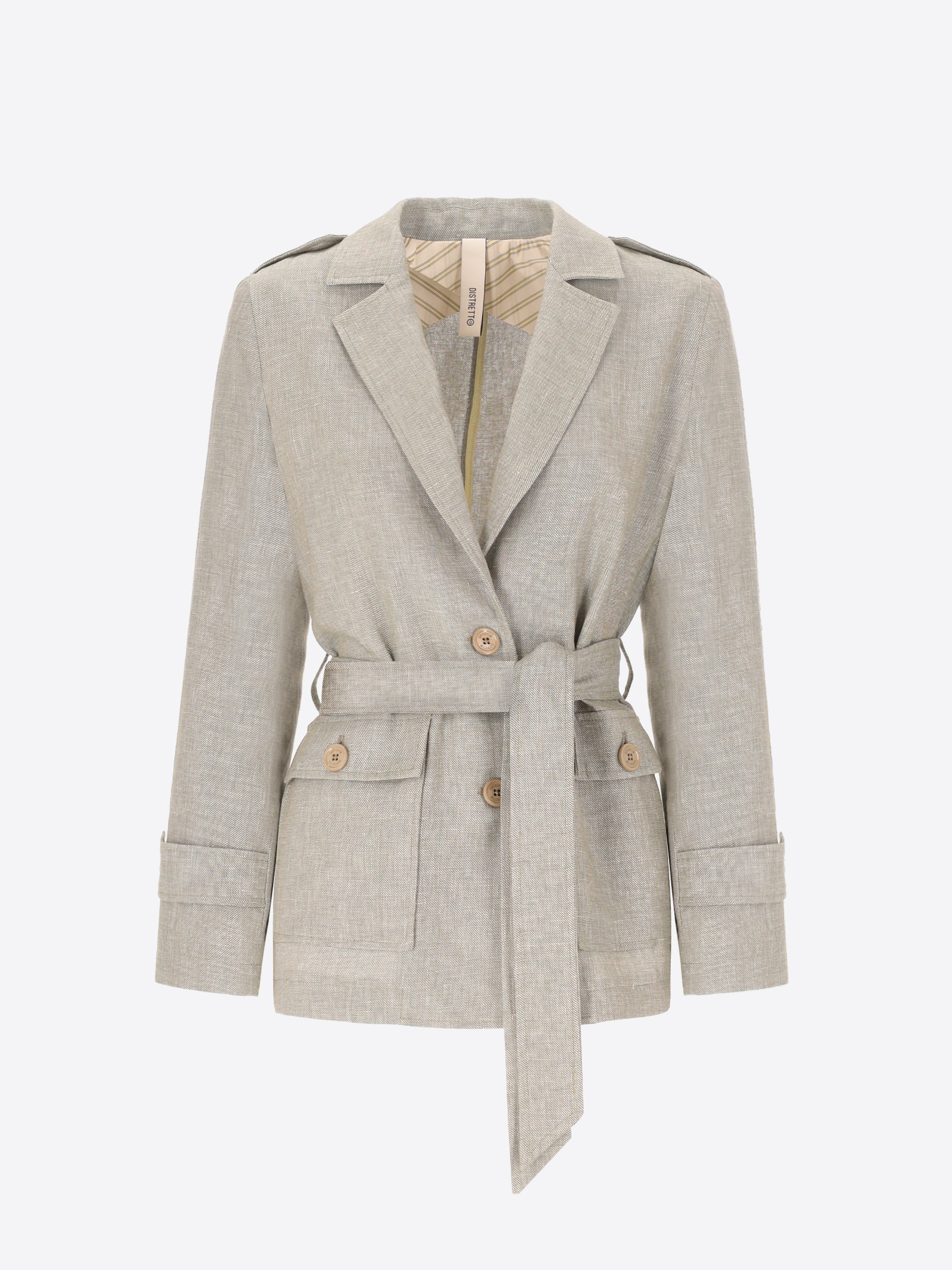 Certo Sahariana-Jacke Aus Mélange Leinenmisch-Canvas - Woman