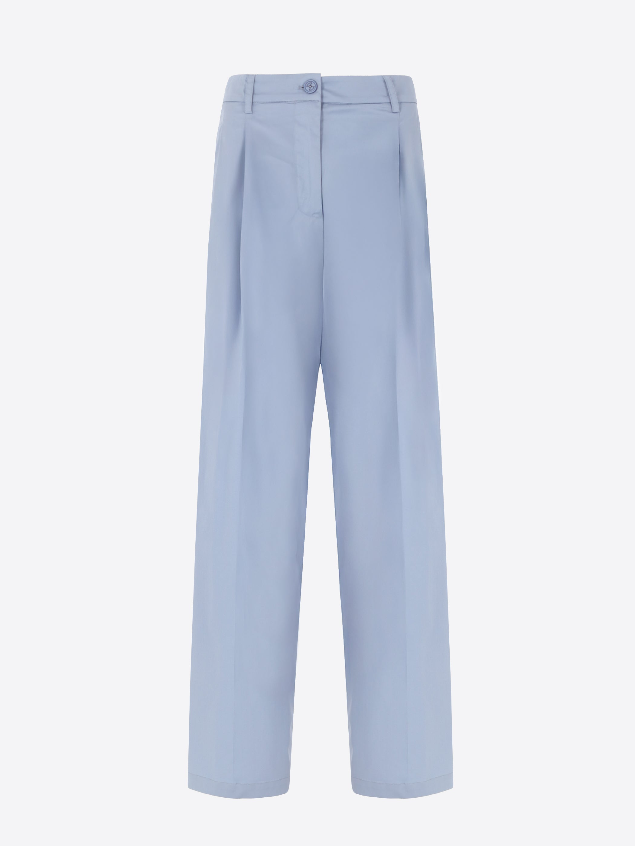 Over Trousers Grano In Stretch Cotton Poplin Fabric - Woman