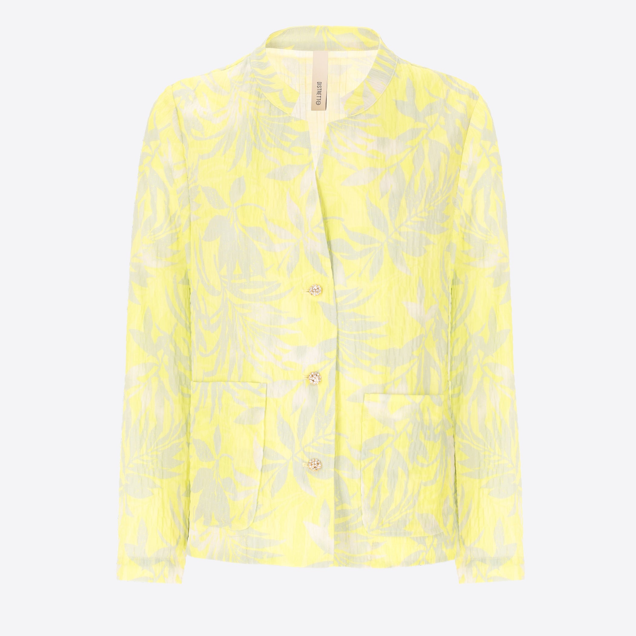 Giacca Camicia Kerria In Tessuto Seersucker Di Poliestere Stampa Fiore Bicolore - Woman
