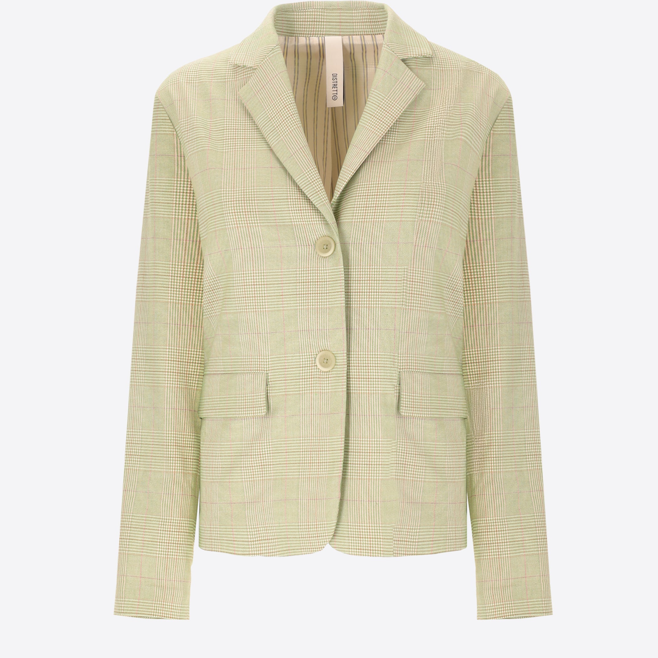 Box Jacket Ortensia In Viscose Plaid Fabric - Woman