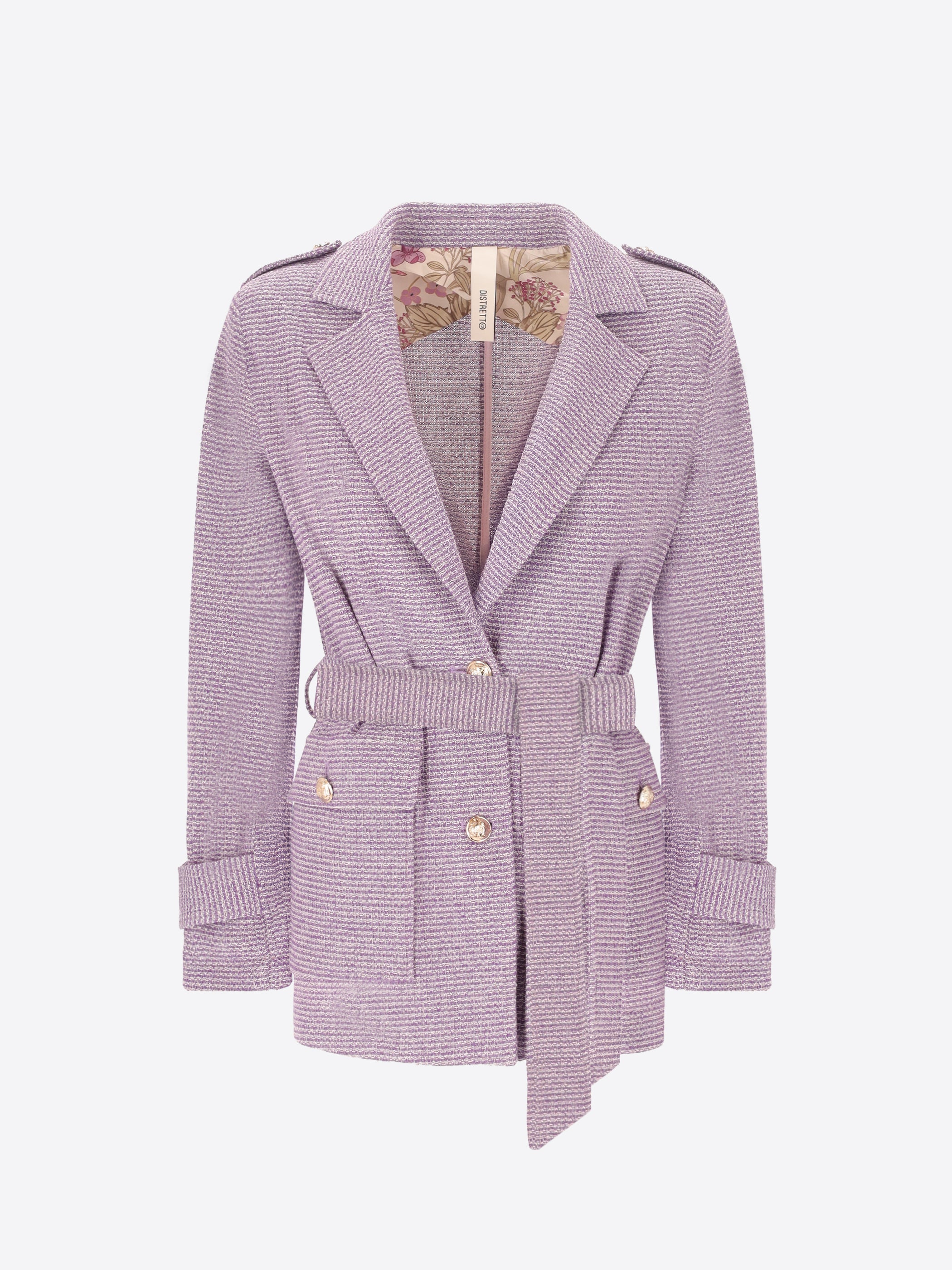 Sahariana Jacket Regi In Super-Comfort Armoured Bicolor Cotton Jersey Fabric - Woman