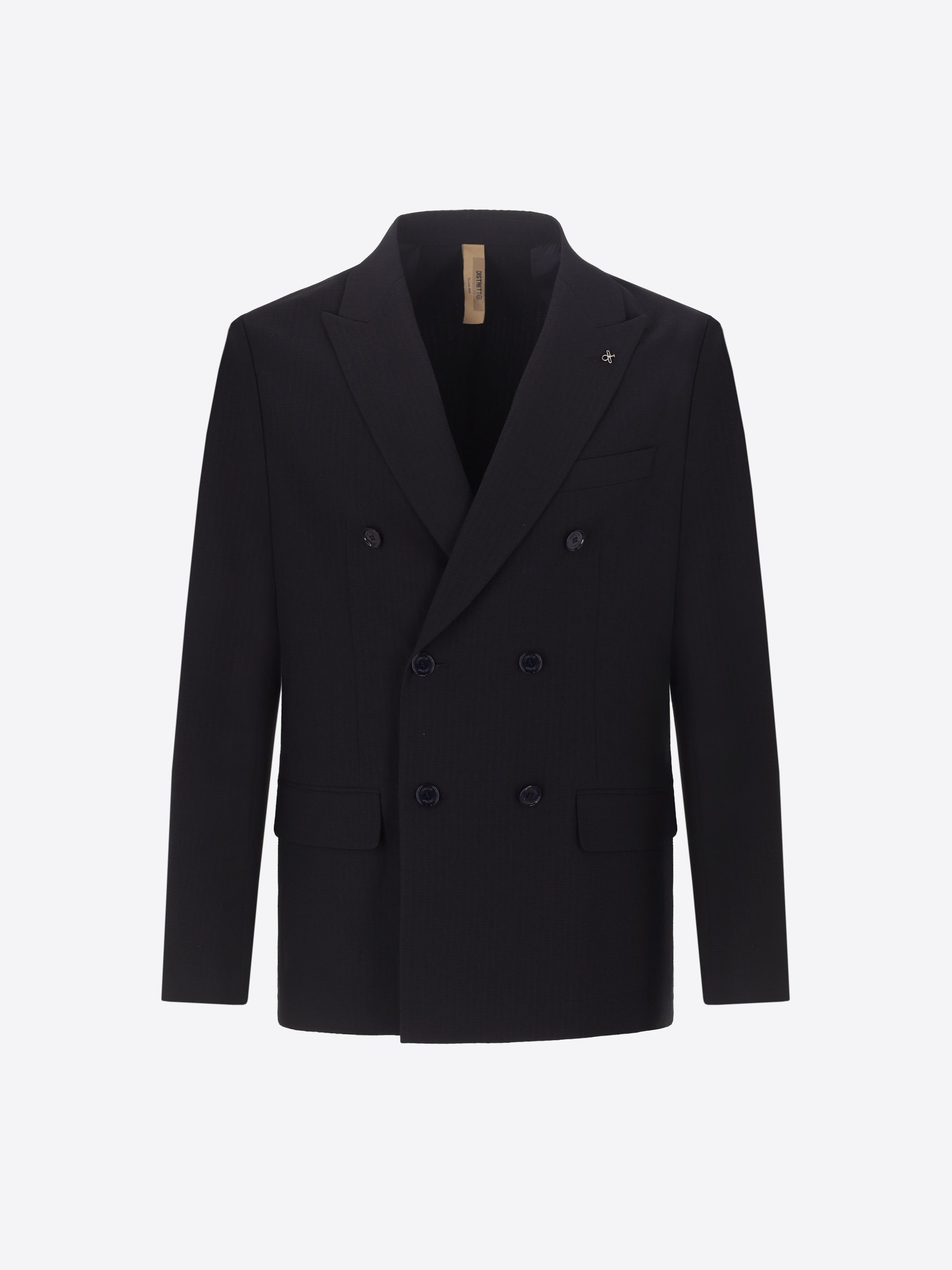 Double-Breasted Semi-Tailored Jacket Firenze In Super-Comfort Embossed Striped Fabric
