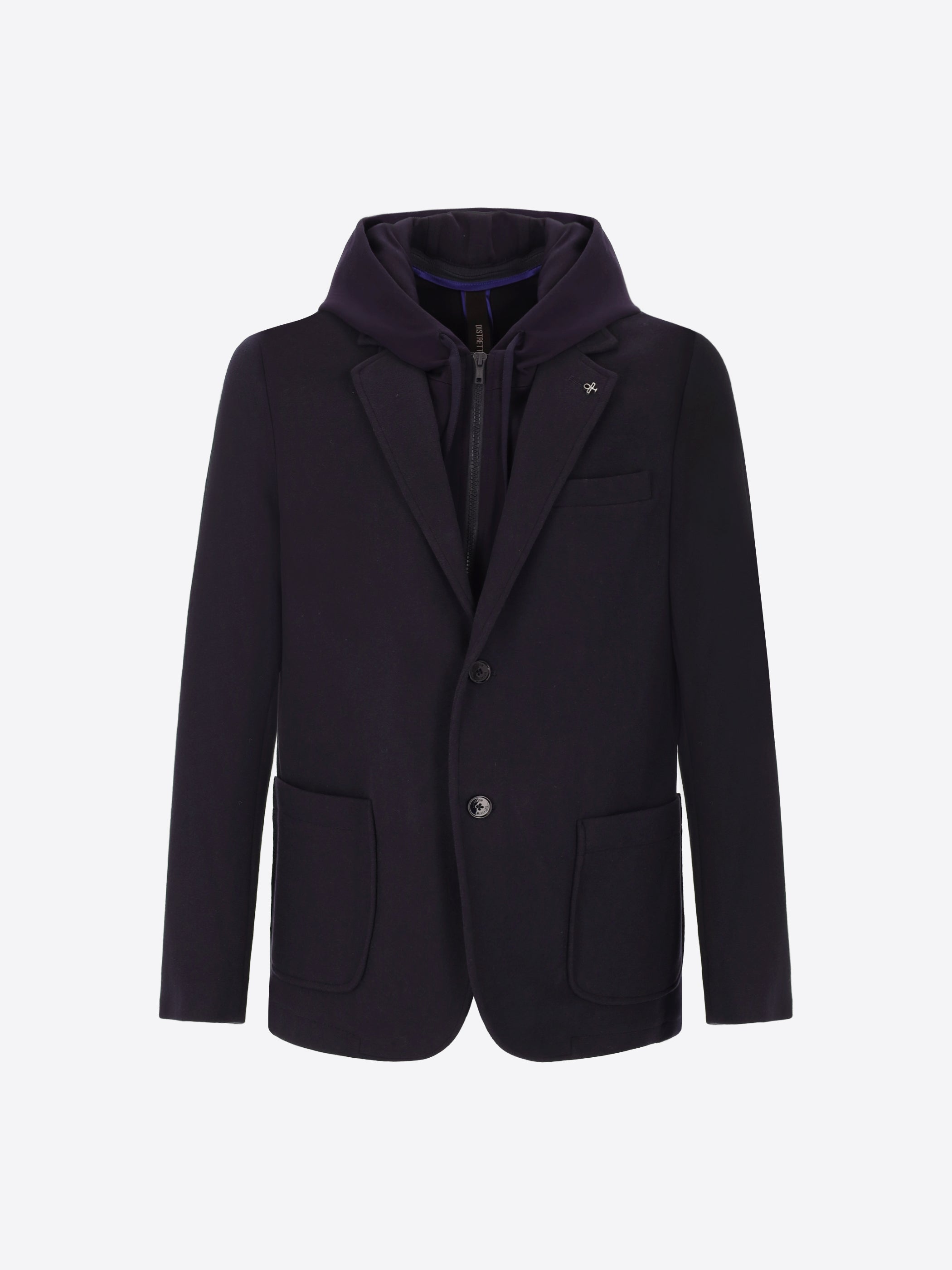 Stretch Panel Fabric Jacket Feel With Detachable Hood