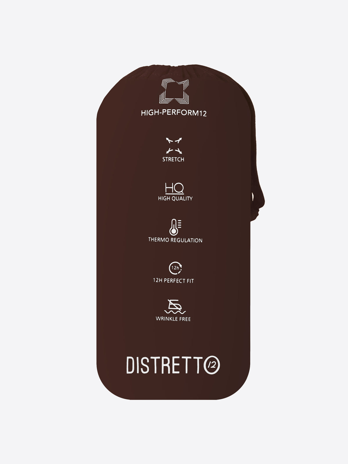Distretto12 High-Perform12 Brown Travel Pouch with Logo - Product Still Life