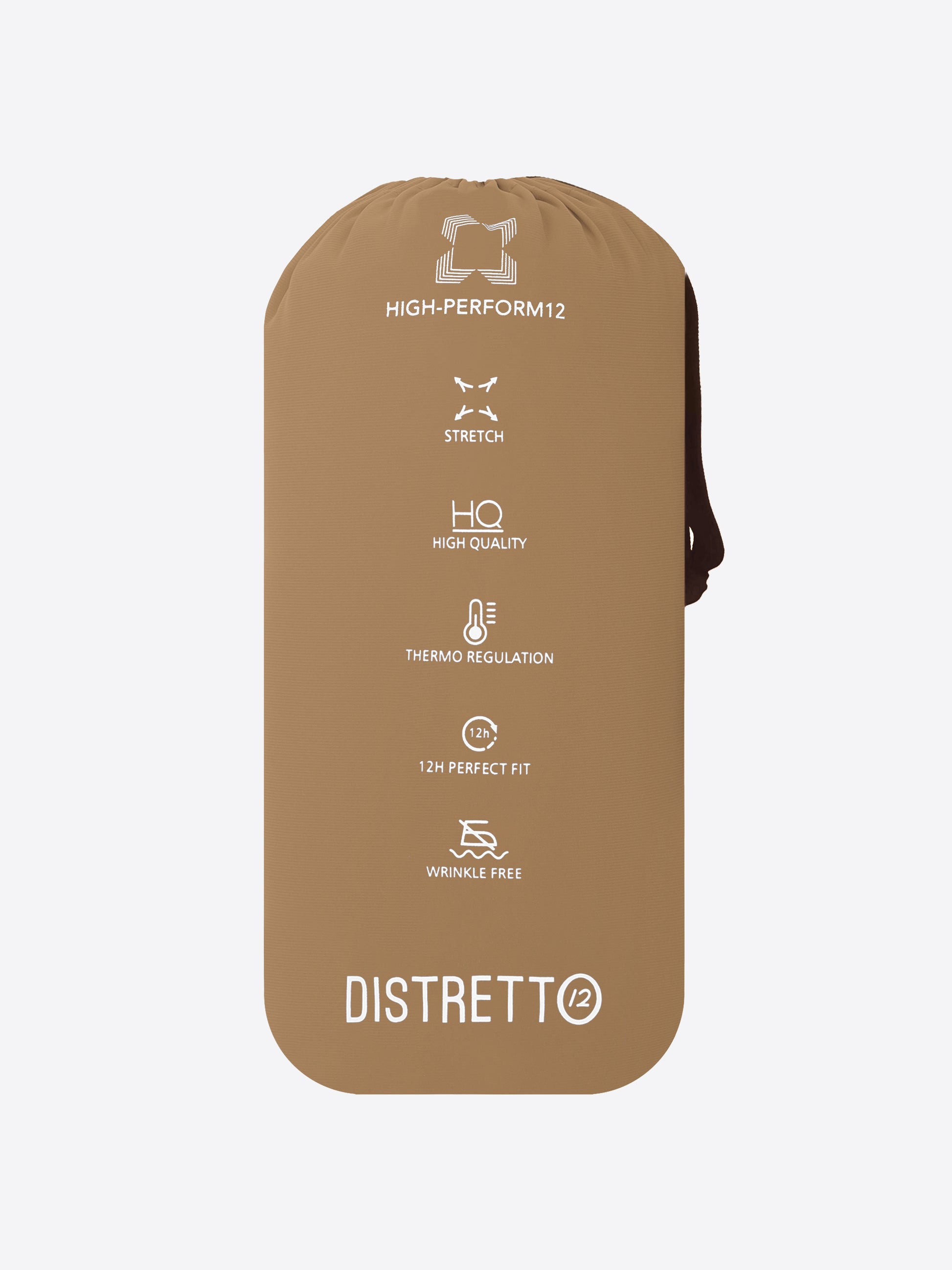 Distretto12 High-Perform12 Dove Grey Travel Pouch with Logo  - Product Still Life