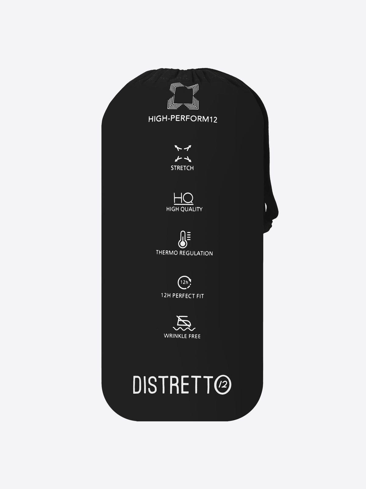 Distretto12 High-Perform12 Black Travel Pouch with Logo - Product Still Life