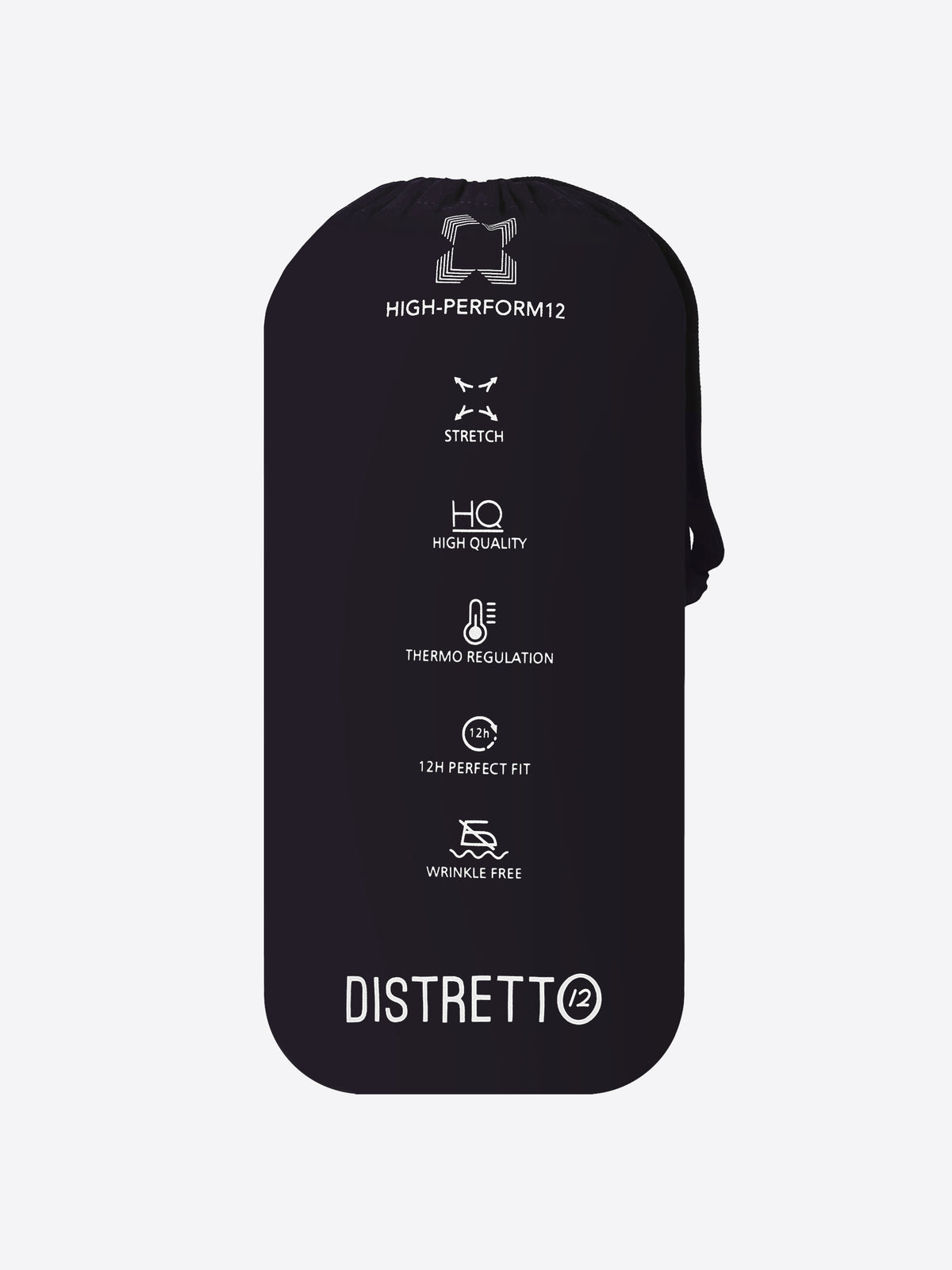Distretto12 High-Perform12 Blue Travel Pouch with Logo - Product Still Life