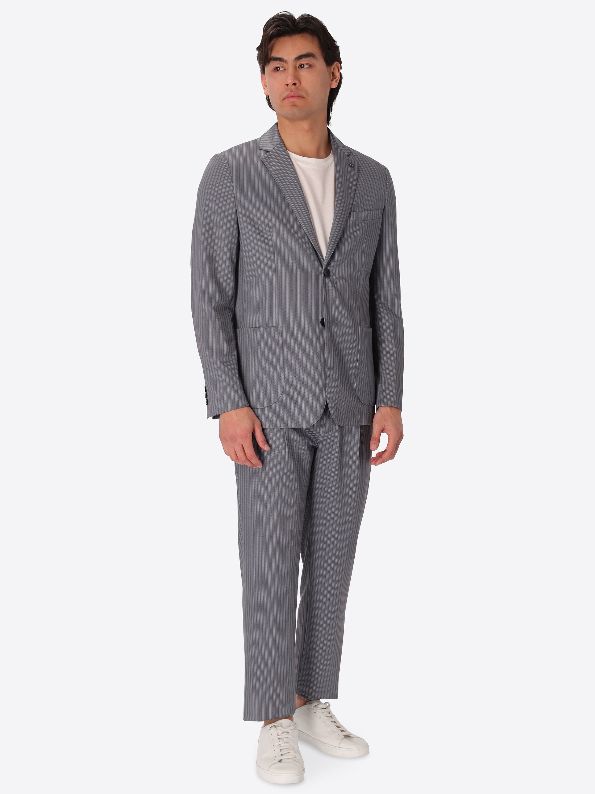 Jacket Prugnolo In Technical Jersey Stripe Print Fabric