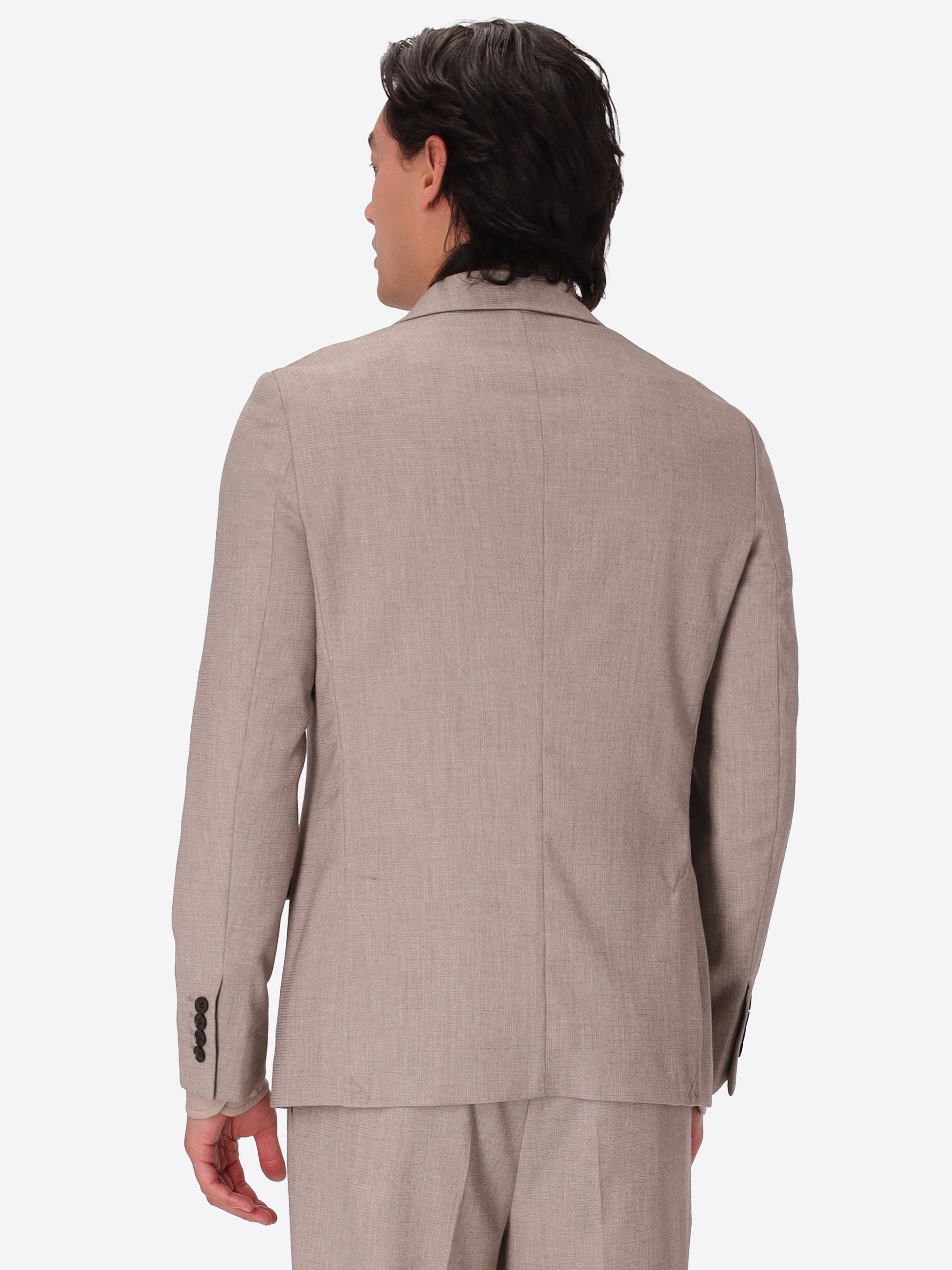 Melange Viscose-Blend Double-Breasted Jacket Acanto