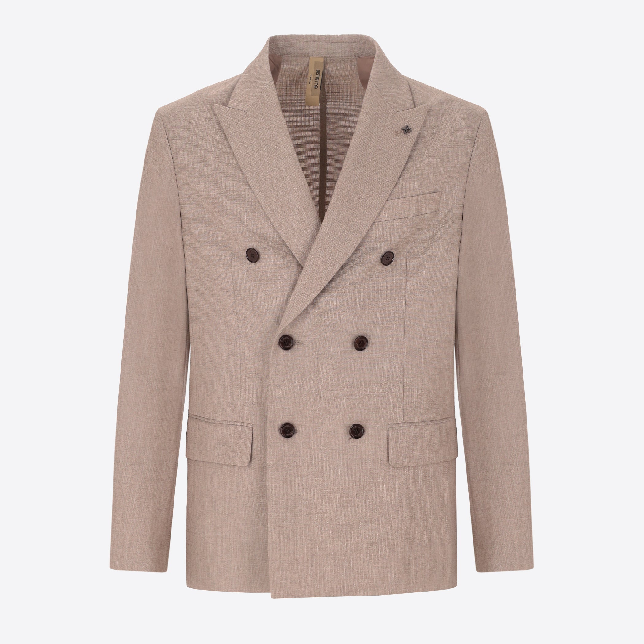 Melange Viscose-Blend Double-Breasted Jacket Acanto