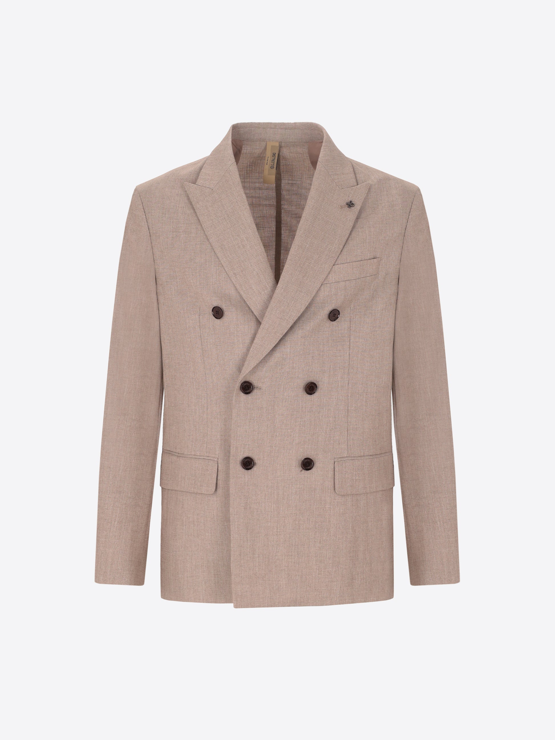 Melange Viscose-Blend Double-Breasted Jacket Acanto