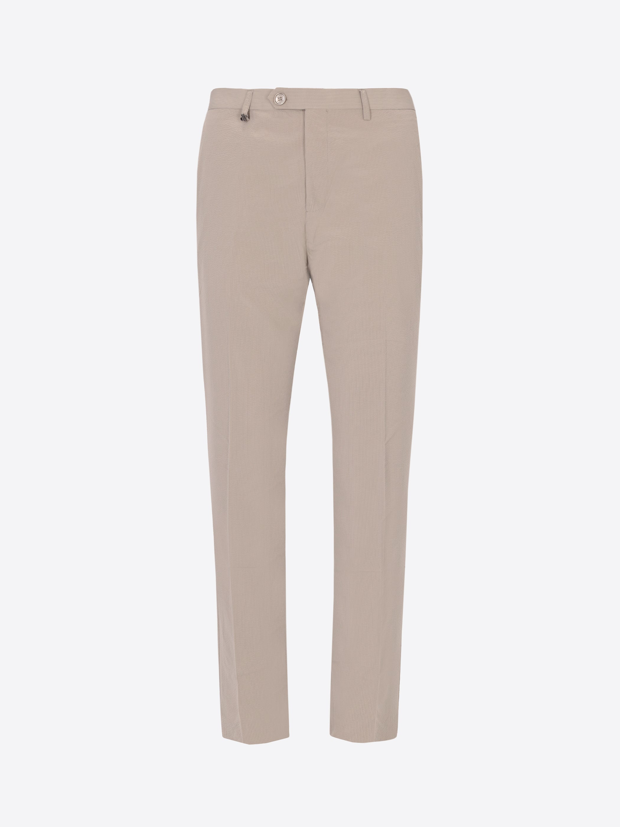 Pantalone Tailoring Arezzo In Tessuto Super Comfort Goffrato A Righe Sottili
