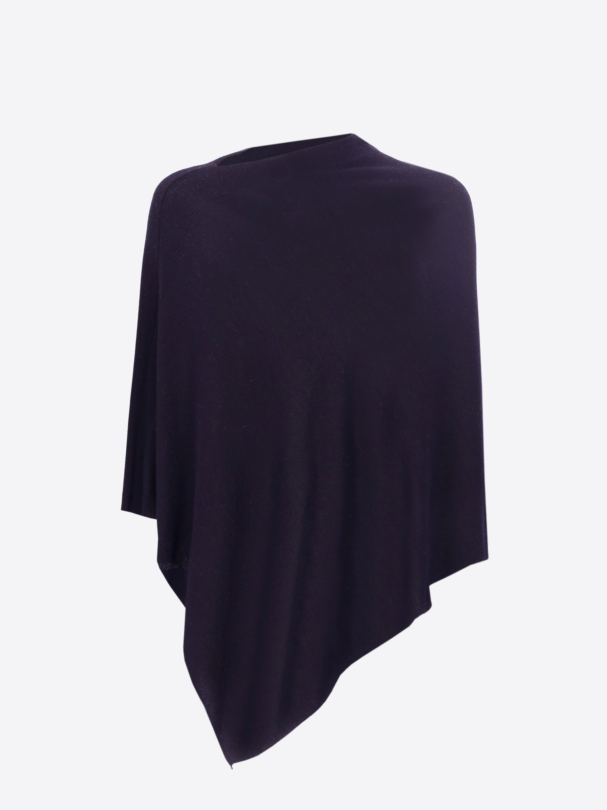 Wool Cashmere Blend Poncho