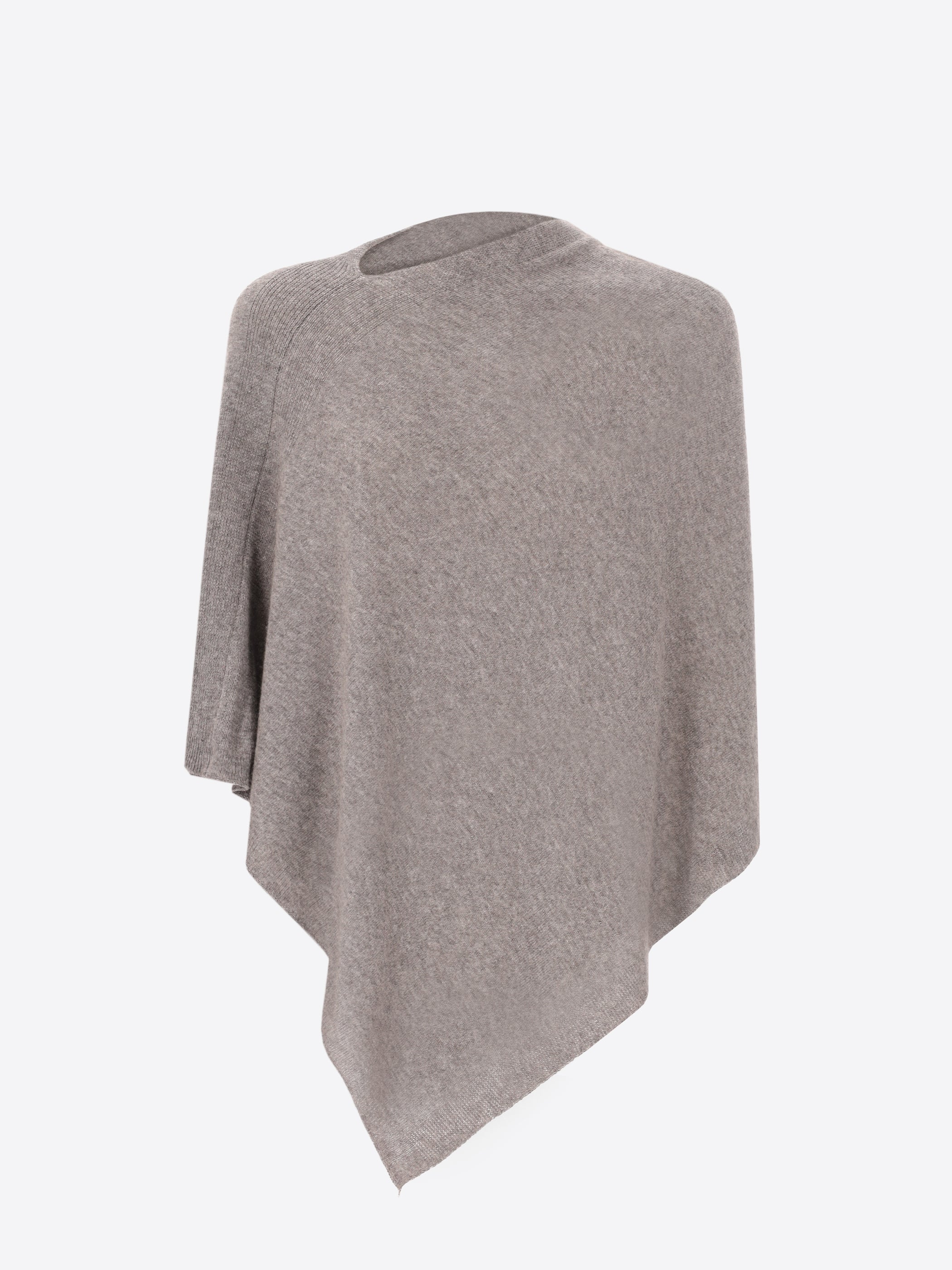 Wool Cashmere Blend Poncho