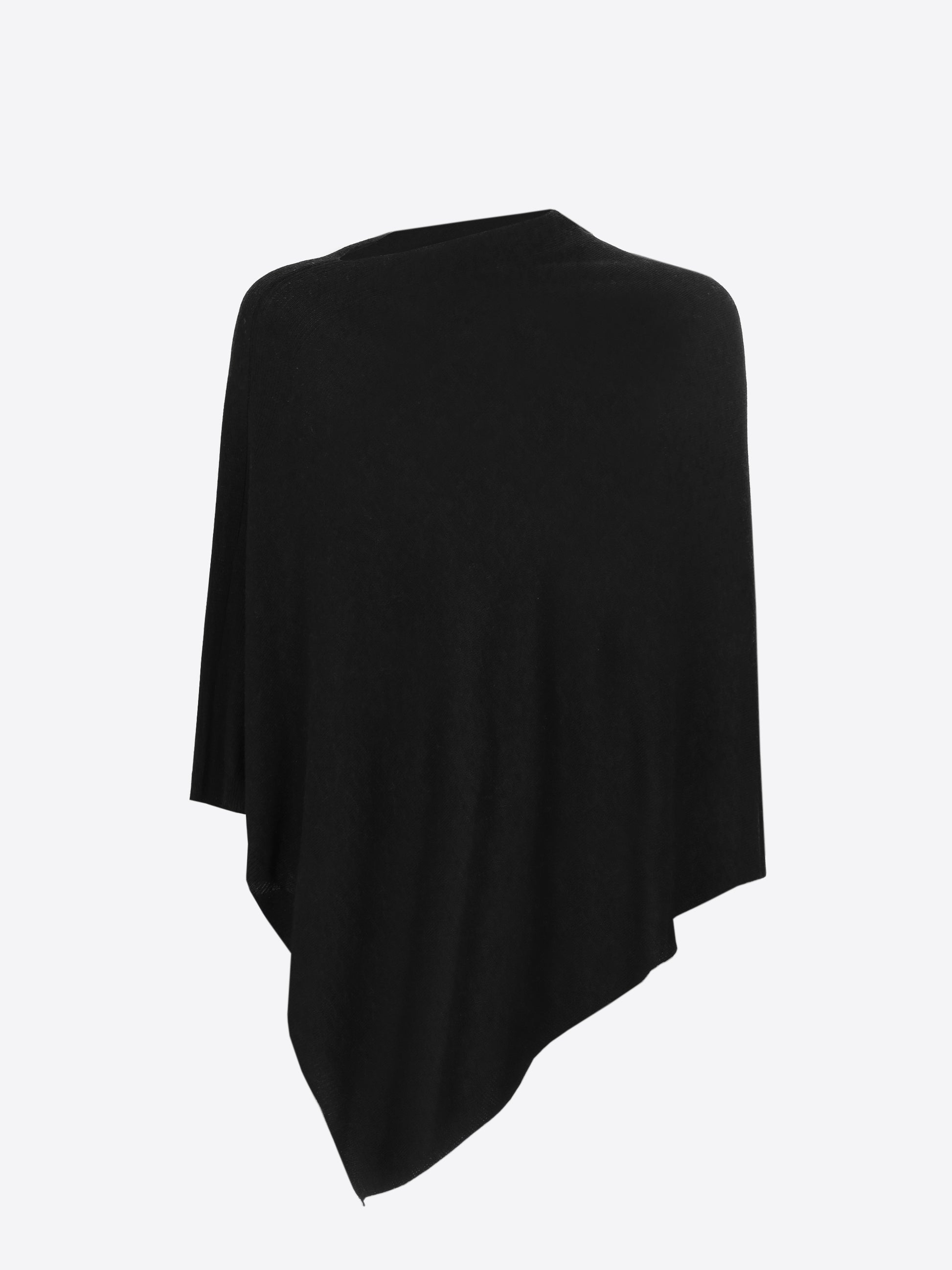 Wool Cashmere Blend Poncho