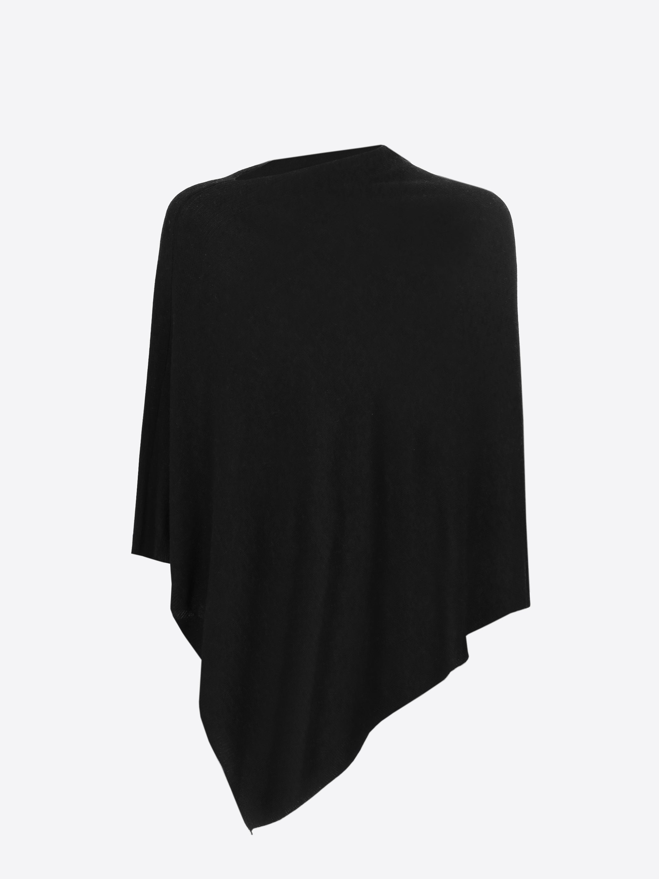 Wool Cashmere Blend Poncho