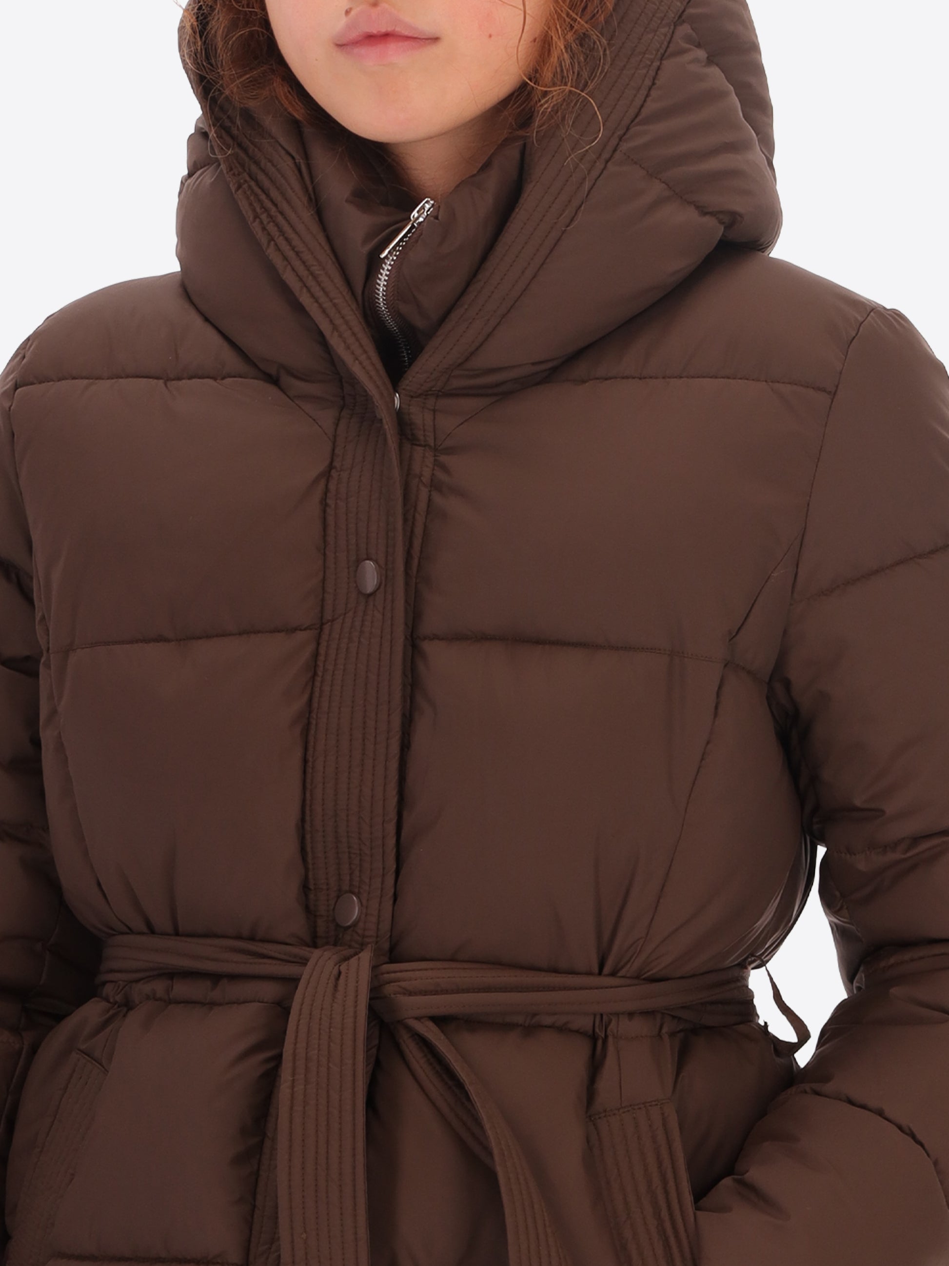 Puffer Jacket Vienna with Belt and Hood