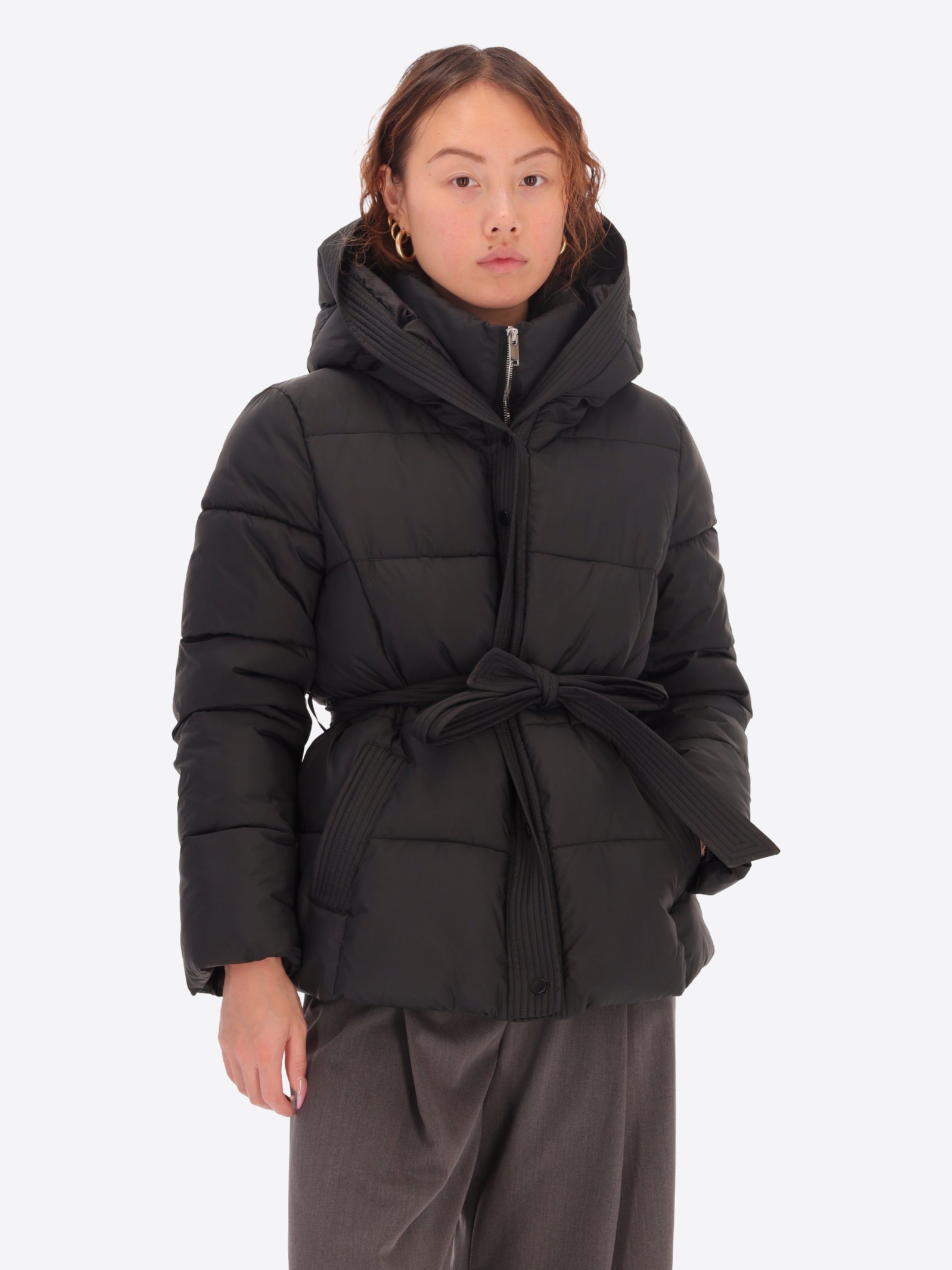 Puffer Jacket Vienna with Belt and Hood