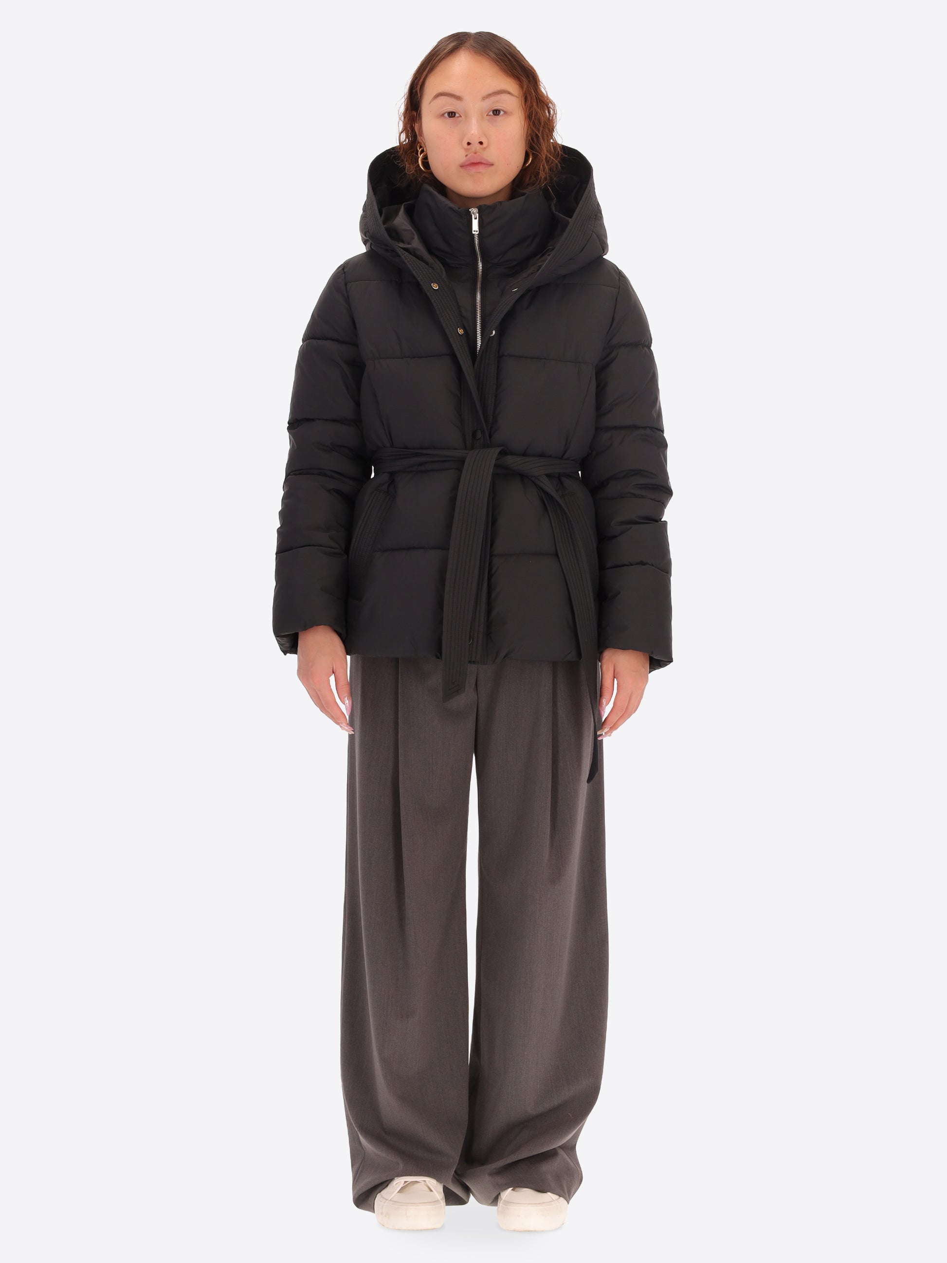 Puffer Jacket Vienna with Belt and Hood