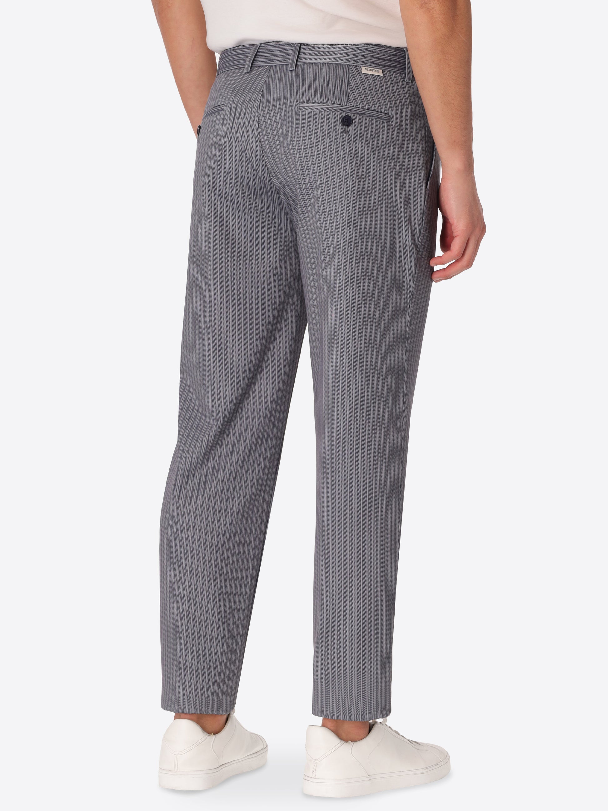 Prugnolo Rio Hose Aus Technischem Jersey Mit Streifendruck