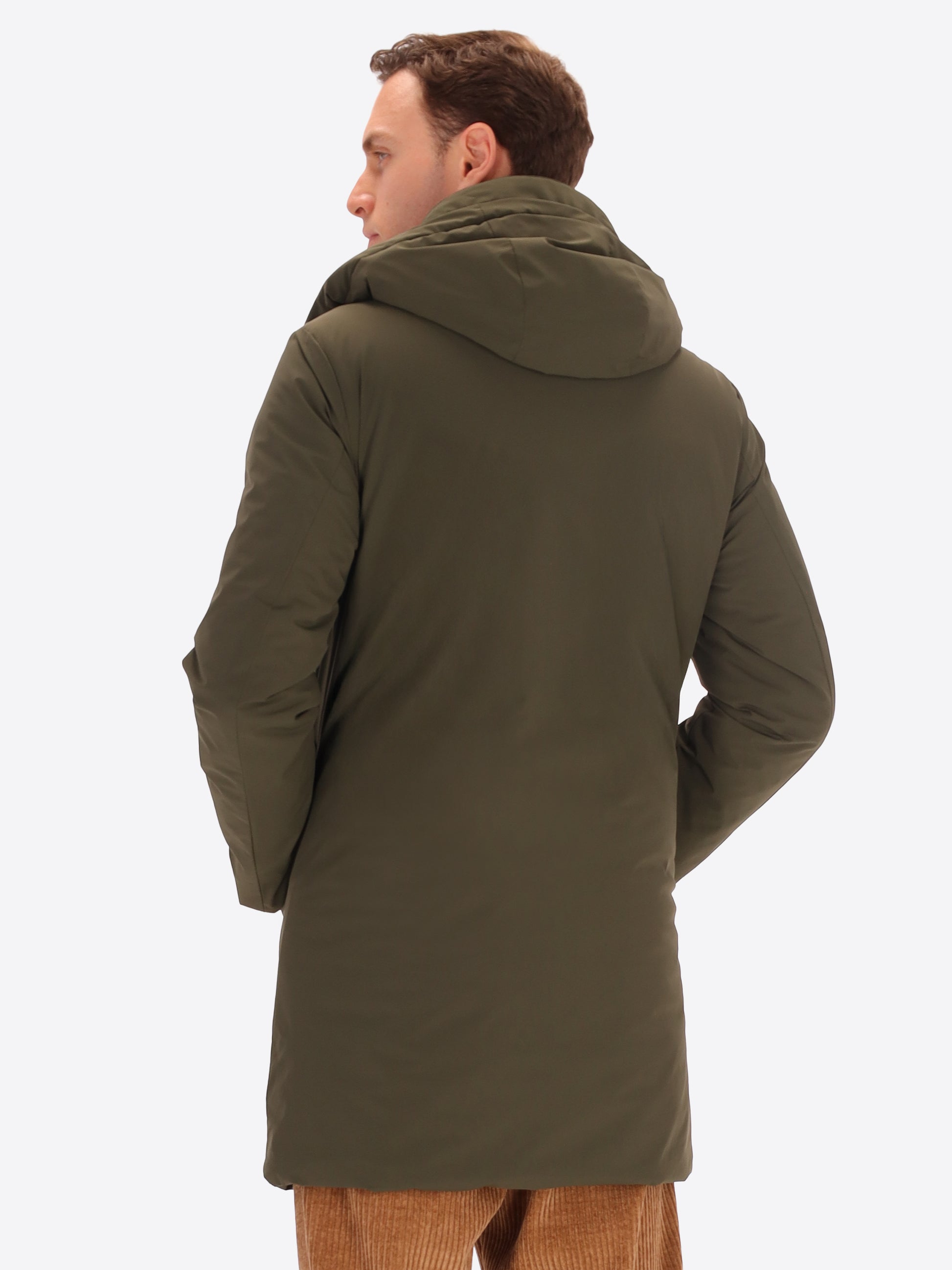 Stoccolma Glatter Steppmantel mit Abnehmbarer Kapuze