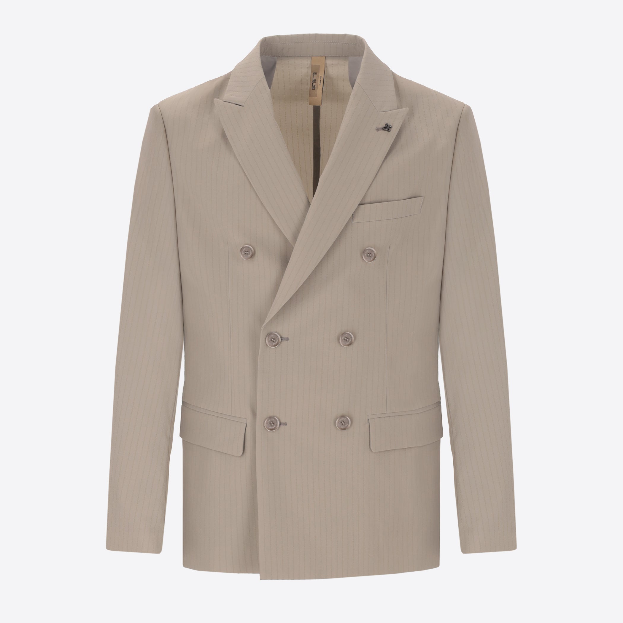 Striped Super-Comfort Double-Breasted Jacket Carrubo