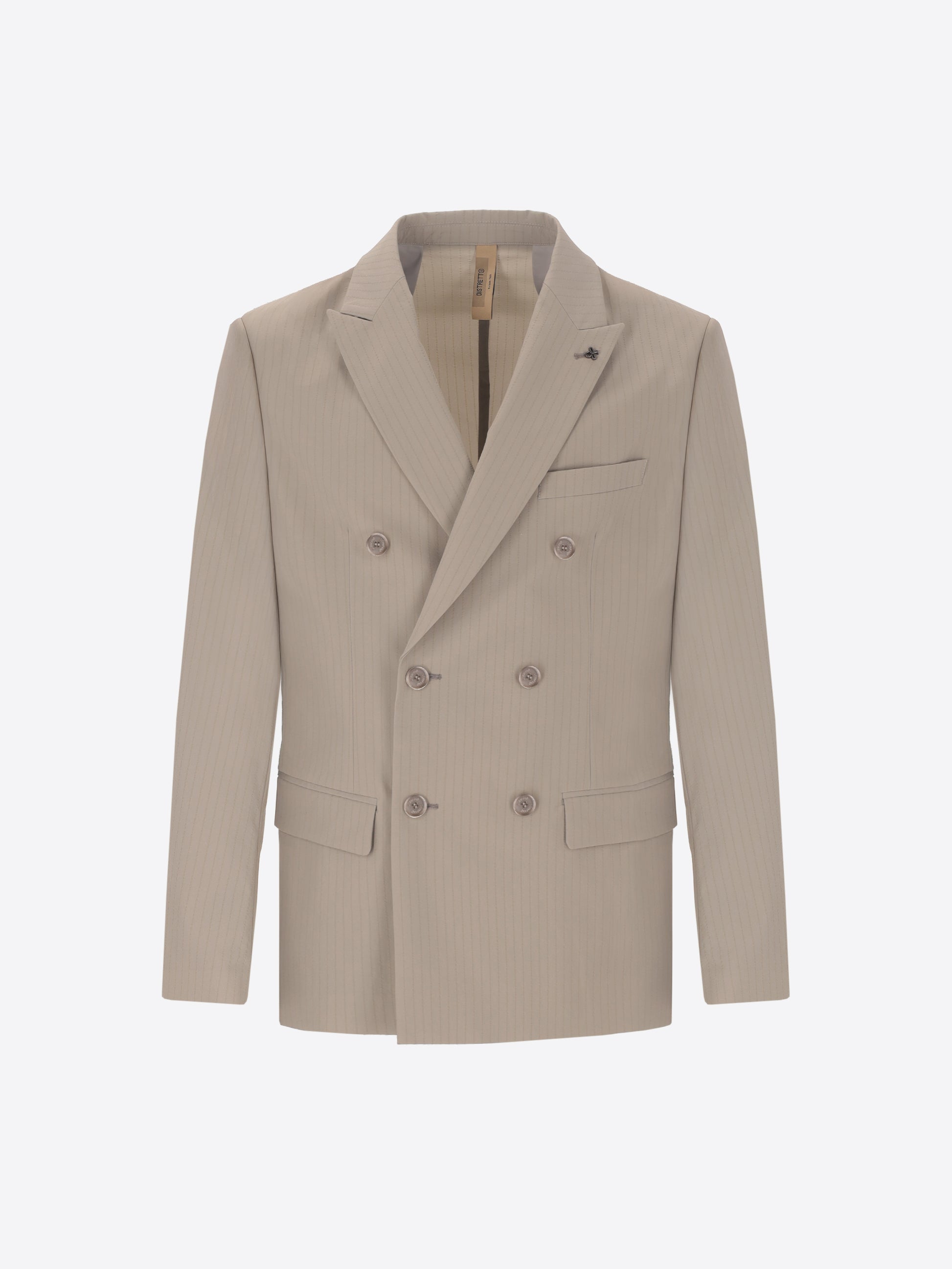 Striped Super-Comfort Double-Breasted Jacket Carrubo