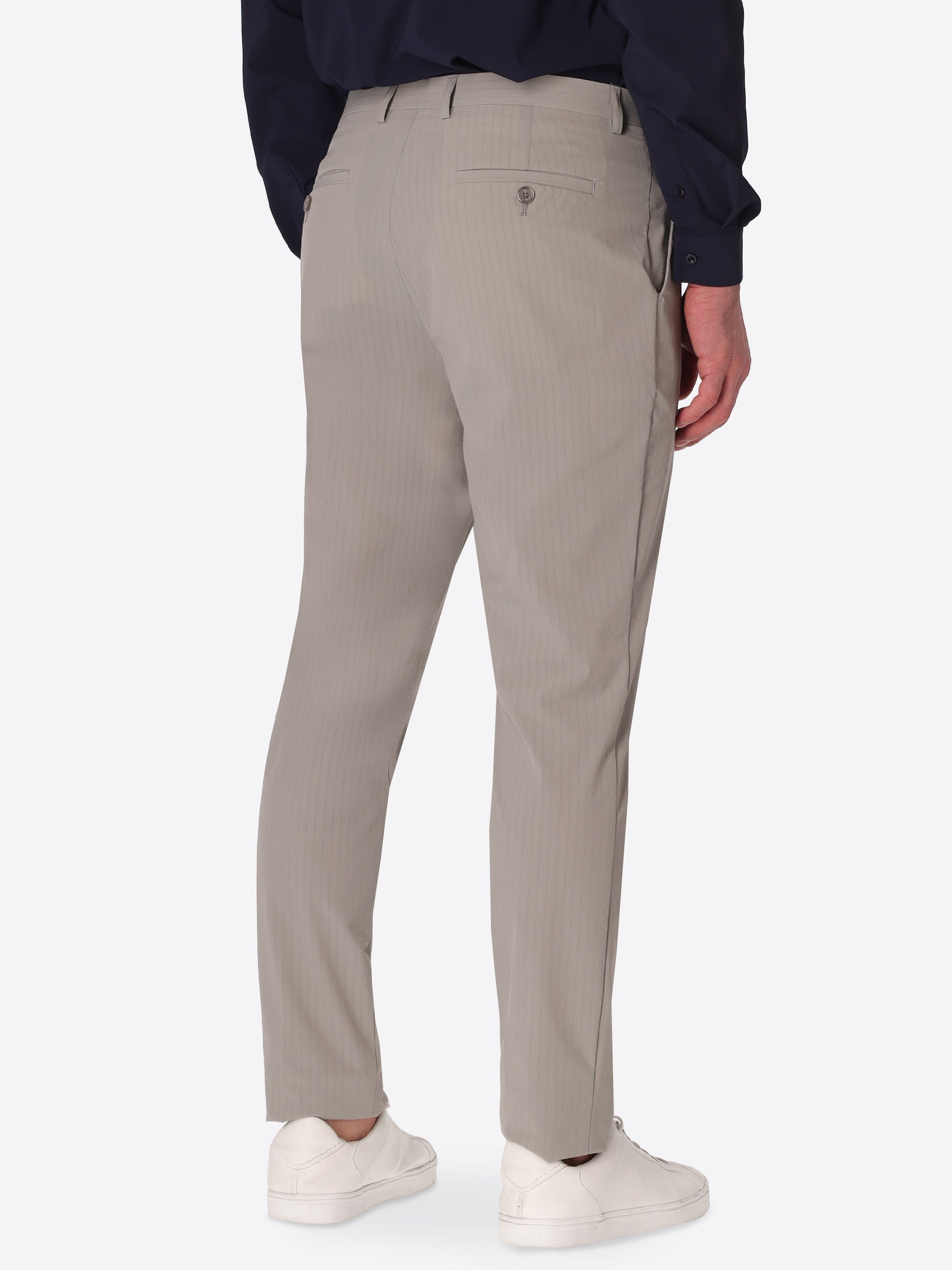 Tailoring Hose Carrubo aus Superkomfort-Gewebe mit Streifenmuster