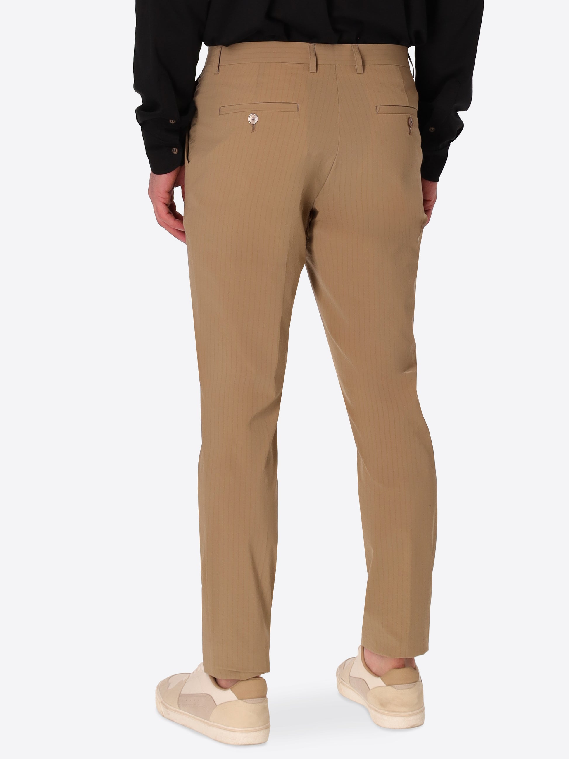 Tailoring Hose Carrubo aus Superkomfort-Gewebe mit Streifenmuster