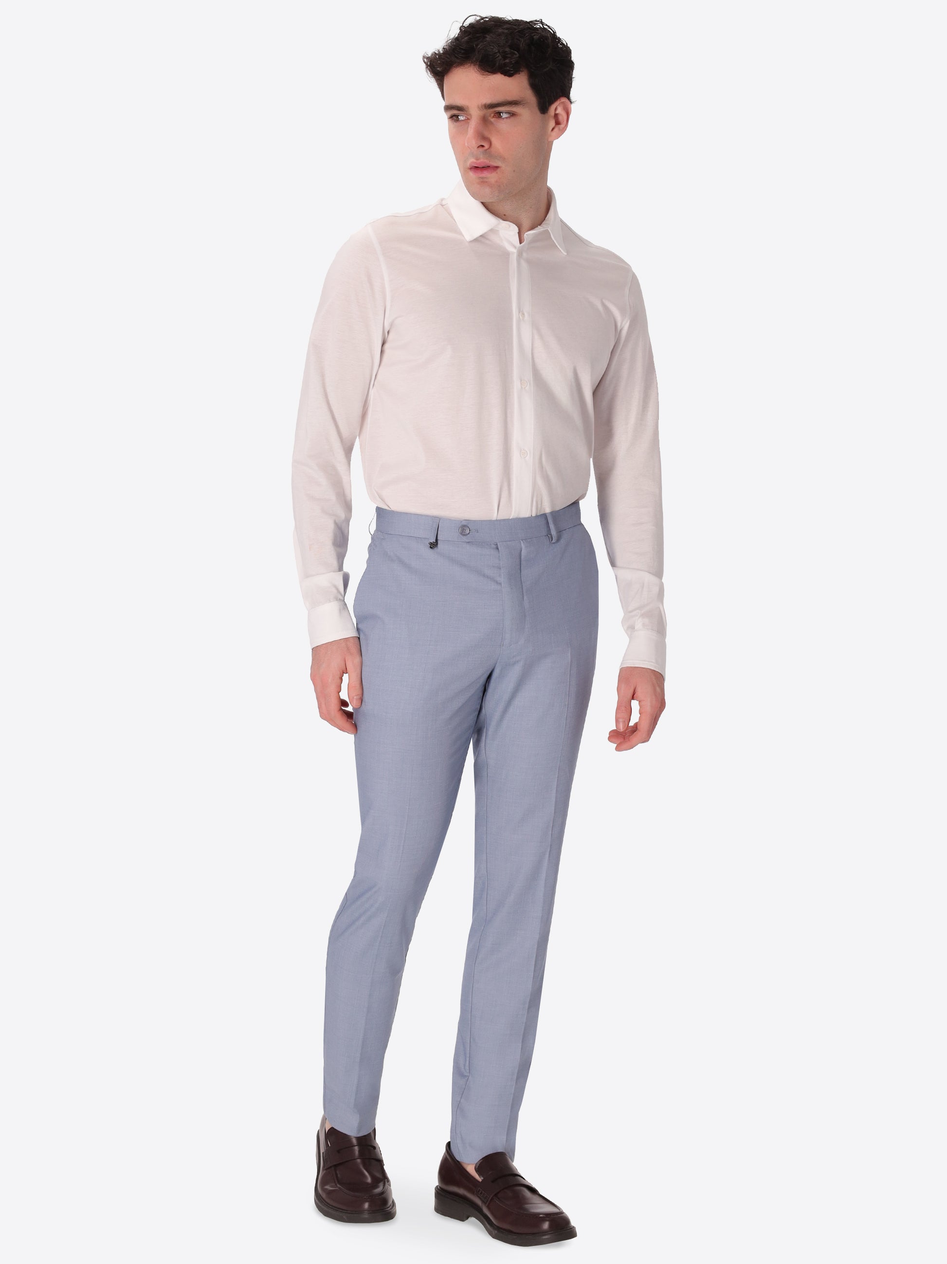 Alabastro Tailoring-Hose Aus Super-Comfort Cool-Wool-Effekt-Gewebe