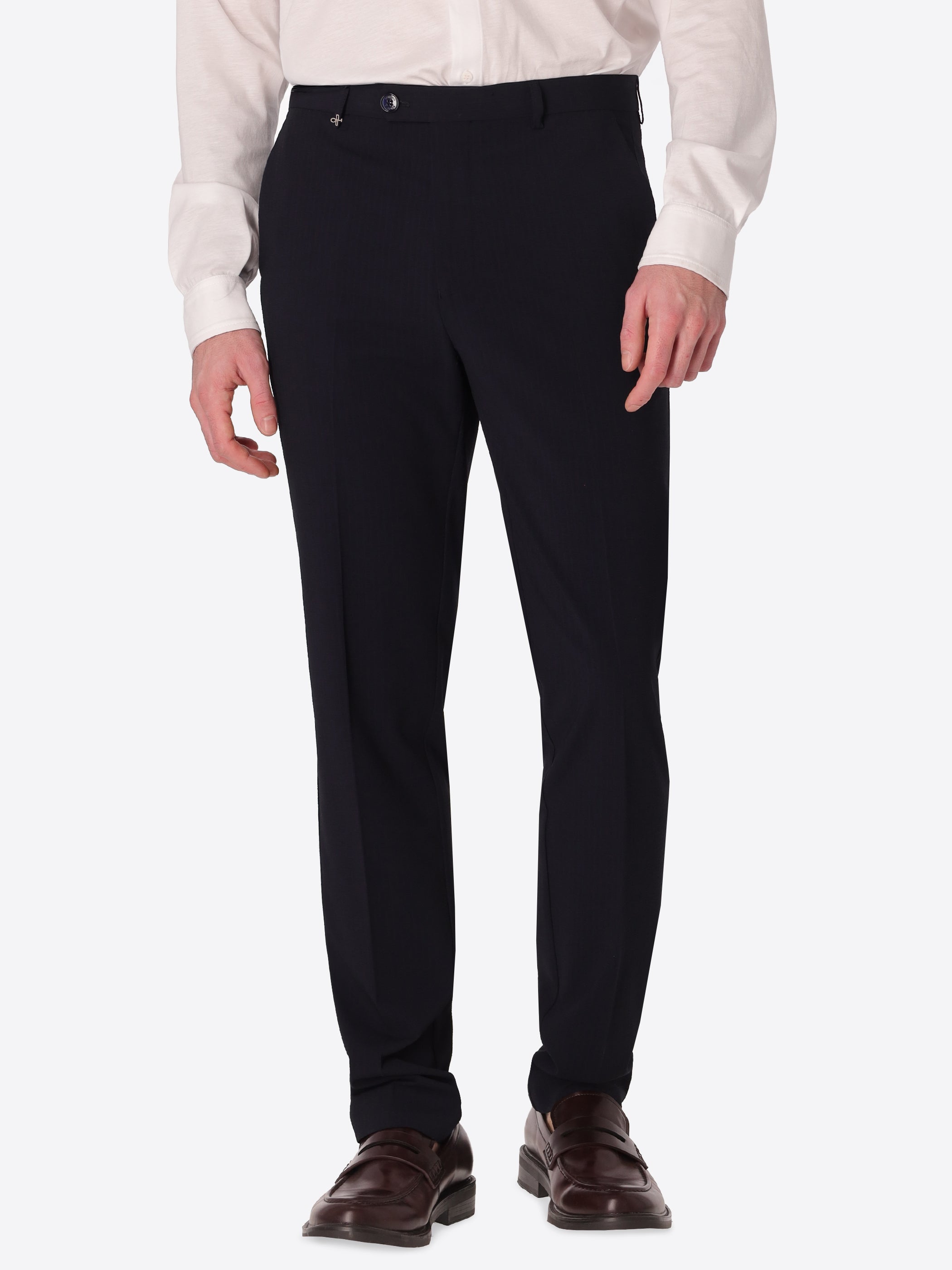 Firenze Tailoring-Hose Aus Super-Comfort Strukturstreifen-Gewebe