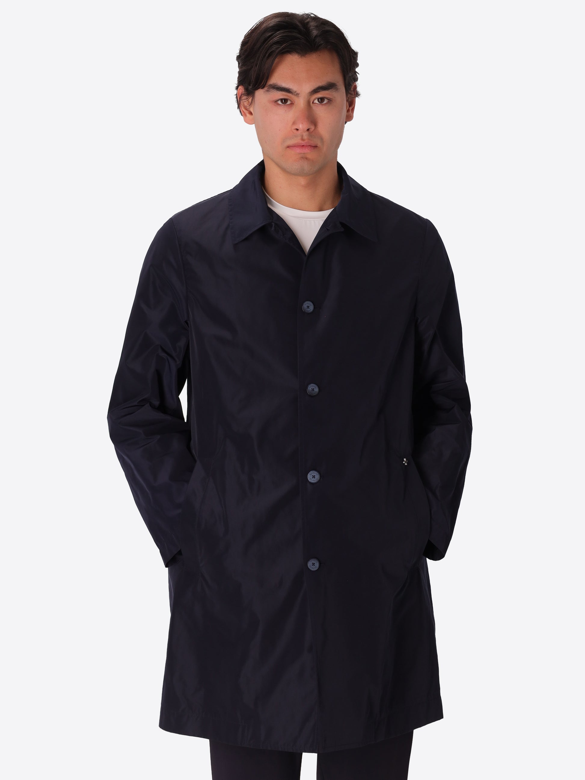 Onice Wasserabweisender Atmungsaktiver Nylon-Feel Trenchcoat