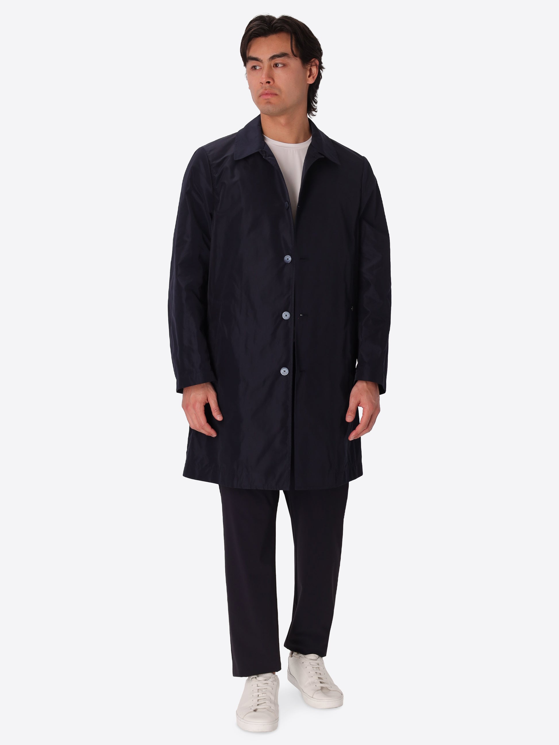 Onice Wasserabweisender Atmungsaktiver Nylon-Feel Trenchcoat