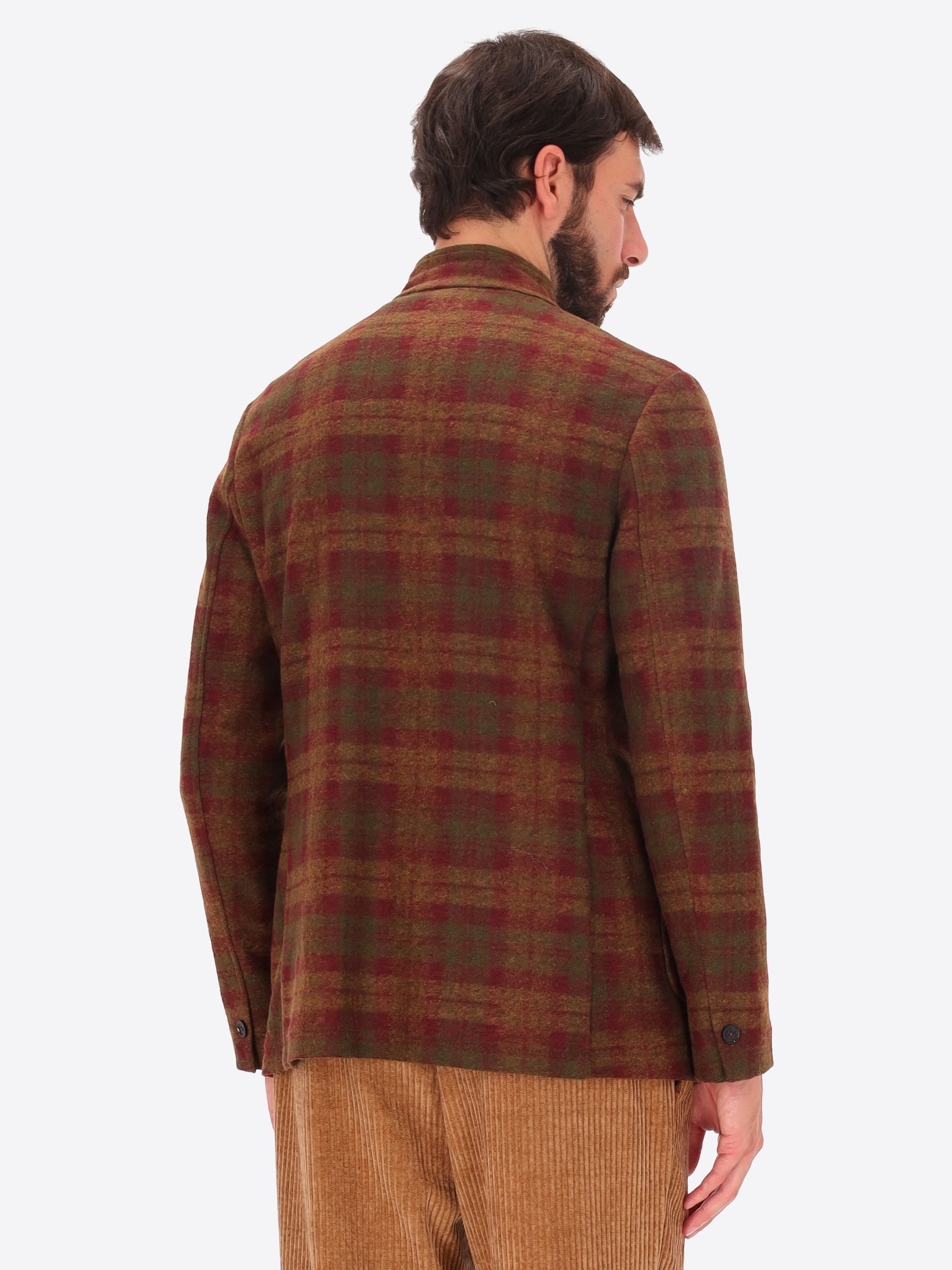 Wool-Blend Coreana Jacket Belfast With Tartan Check Pattern