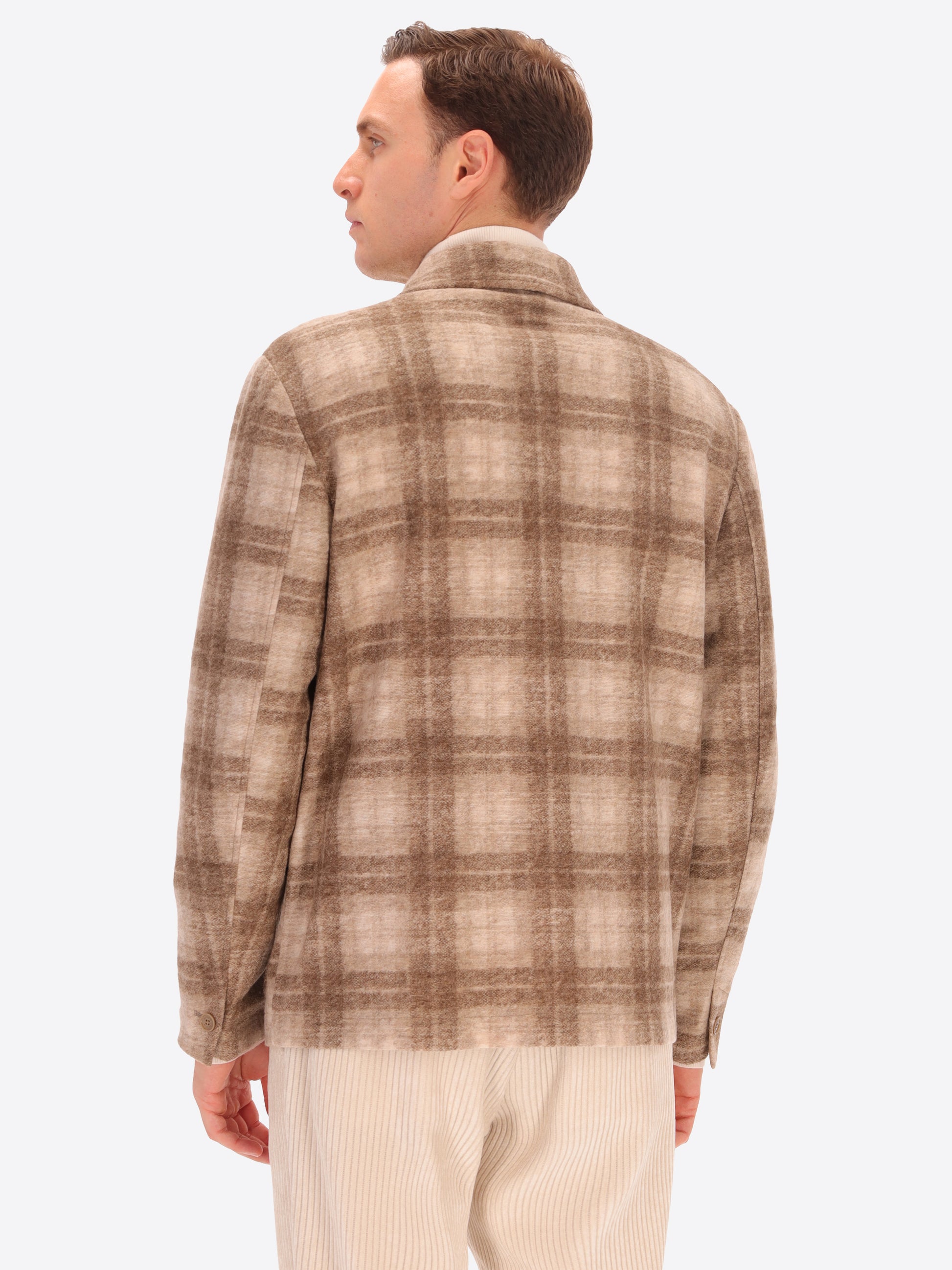 Giacca Belfast in Misto Lana con Motivo Scozzese Tartan