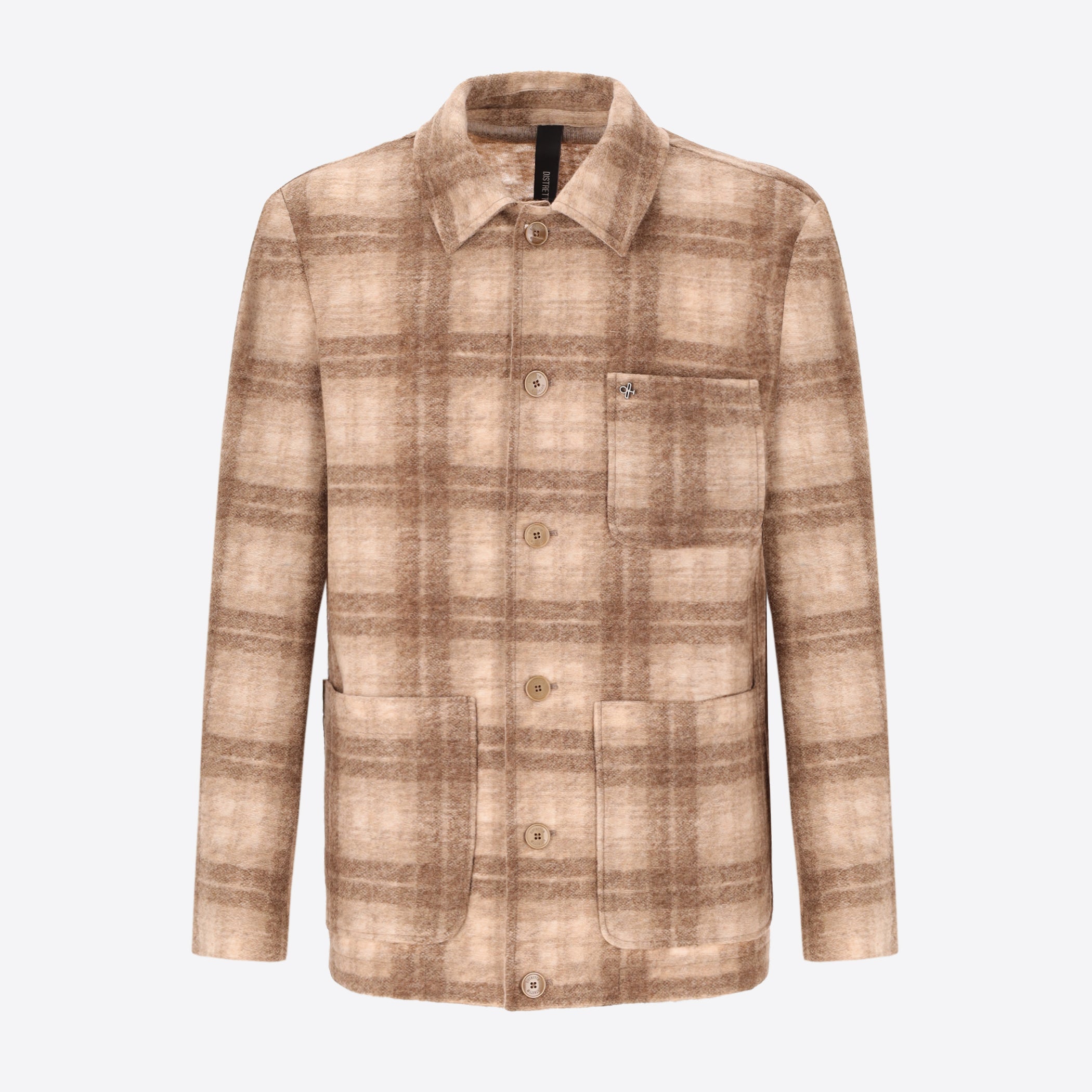 Hemdjacke Belfast aus Wollmischgewebe mit Tartan-Karo
