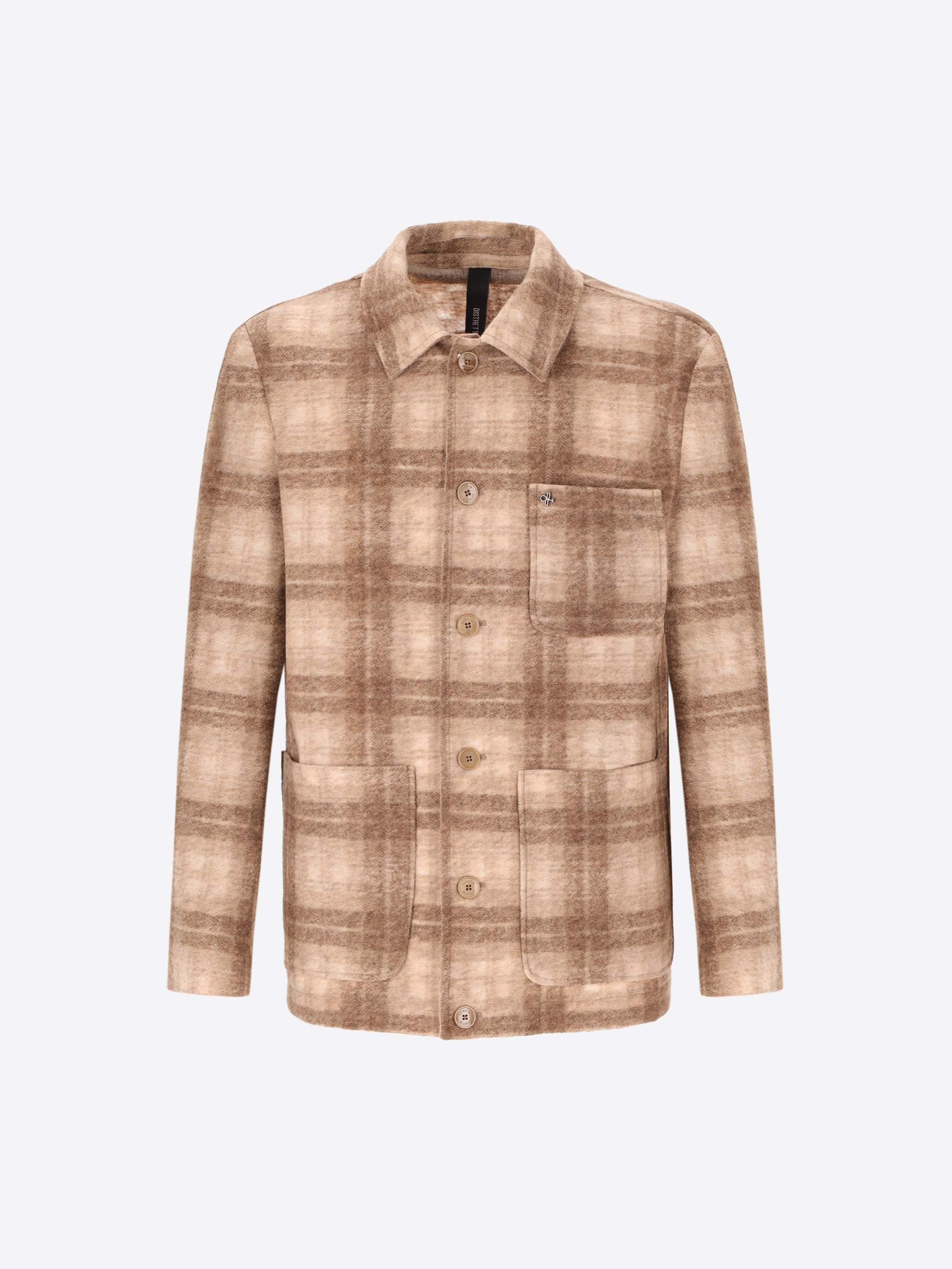 Wool-Blend Shirt Jacket Belfast With Tartan Check Pattern