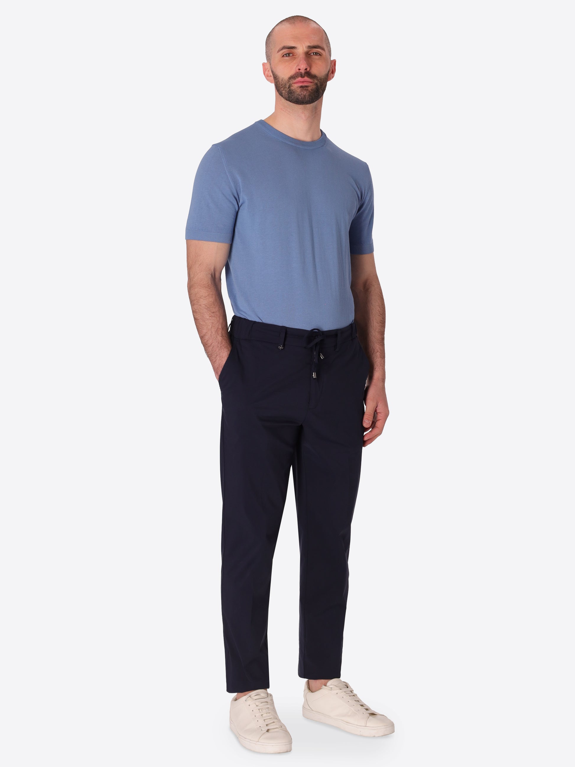 York Trousers Grano In Ultralight Cotton-Nylon Blend Fabric